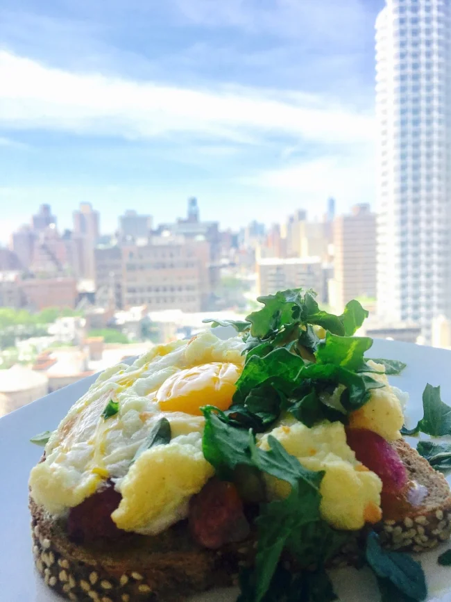 Egg clouds on a sunny day