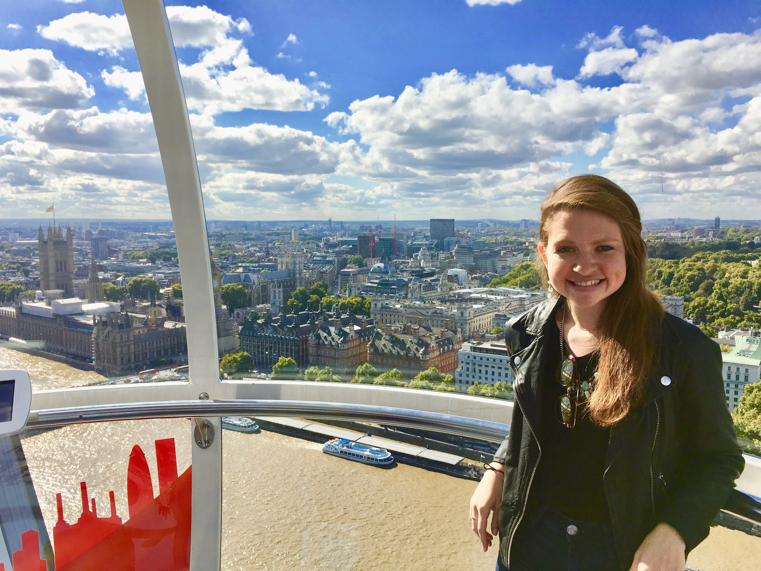 In a literal bubble on the London Eye