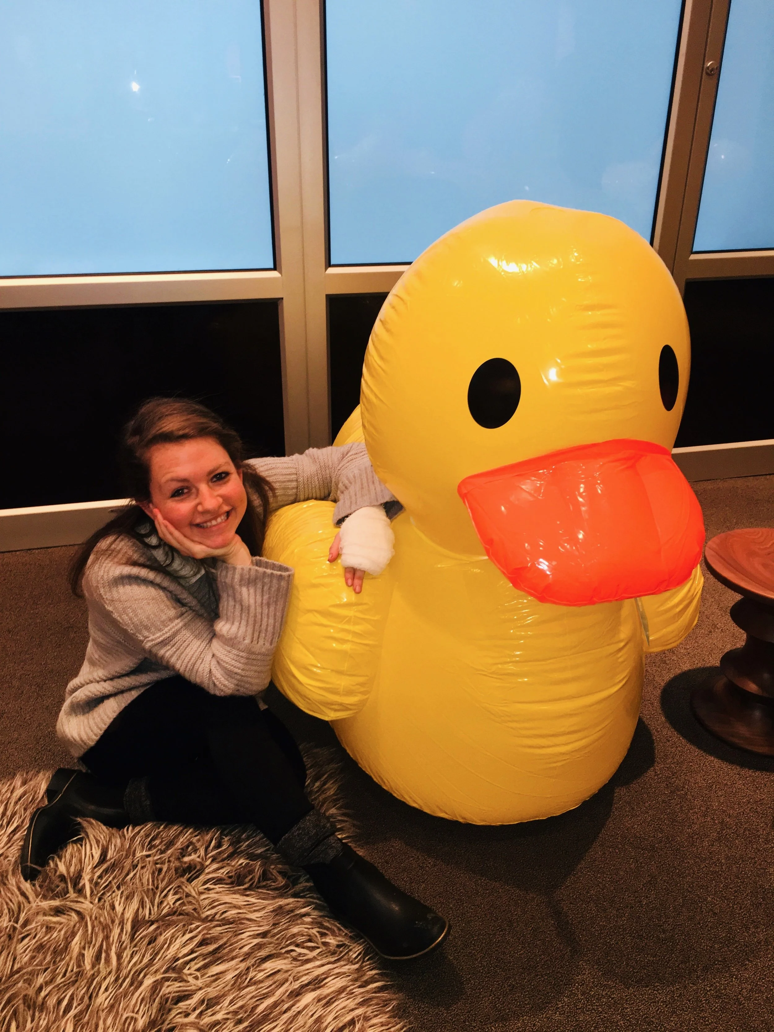 Most people burn their hand and put on cream. I burnt my hand and was shaking and nauseous for two days. But let's talk about this duck...right? 