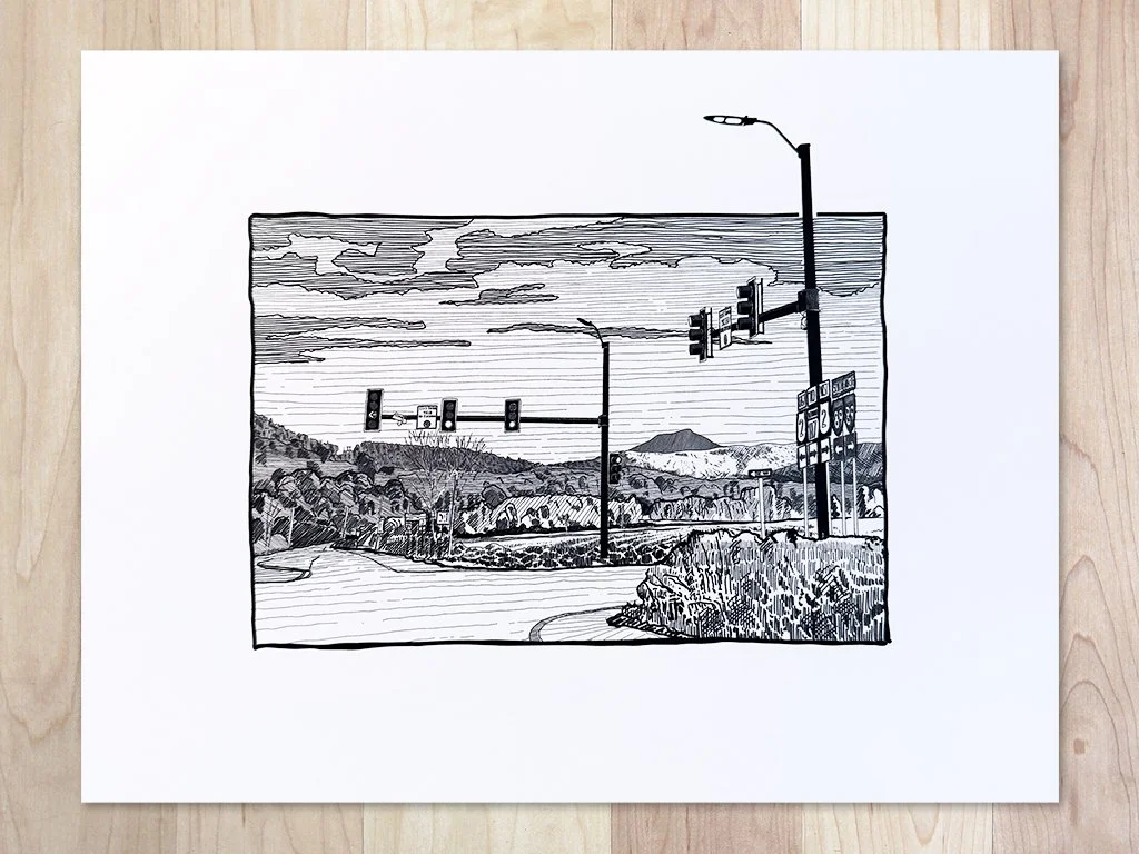 Exit 11 - Available in 13"x19" and 8.5"x11". Email if interested.