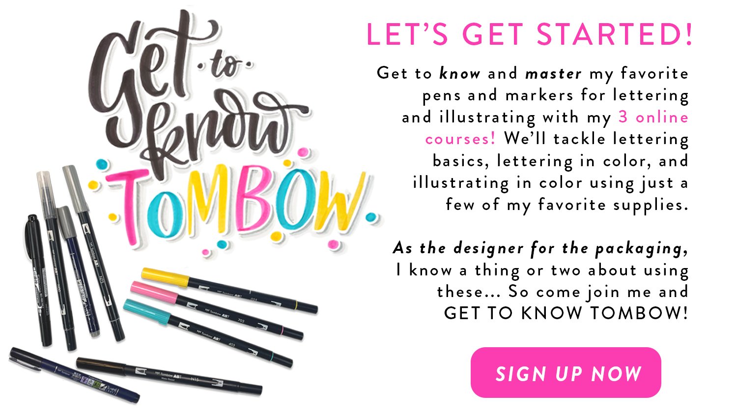 Tombow Dual Brush Pen Lettering Online Course — MakeWells