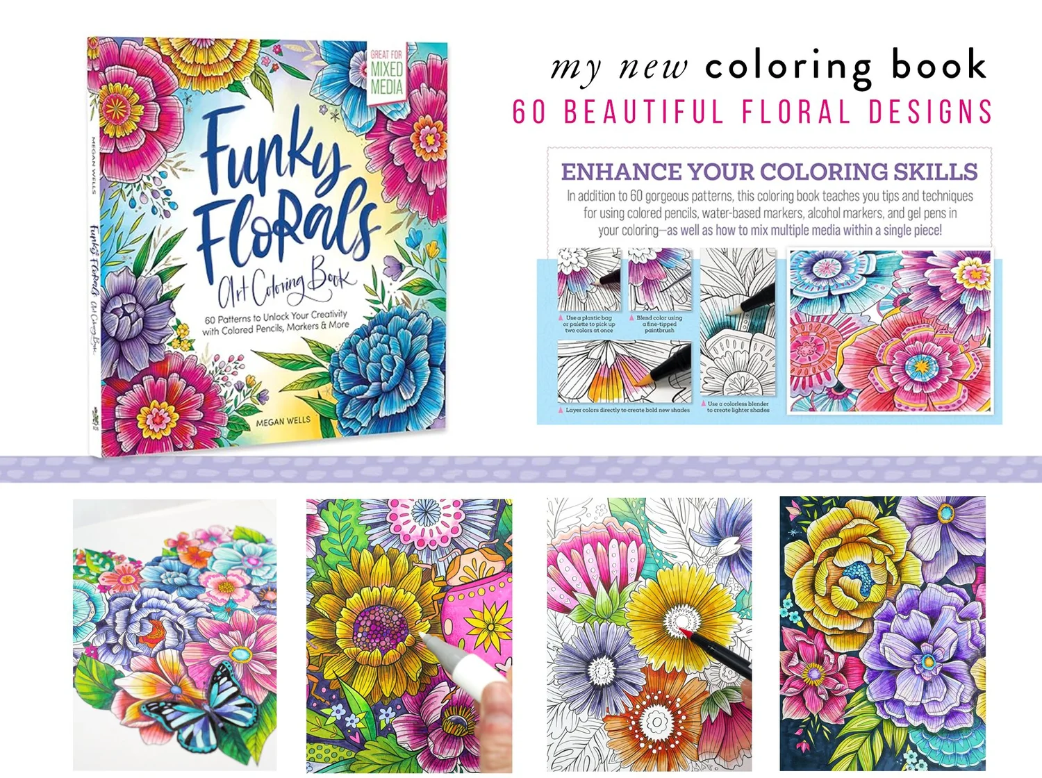 FREE Coloring Pages - Florals, Scripture, and Lettering — MakeWells