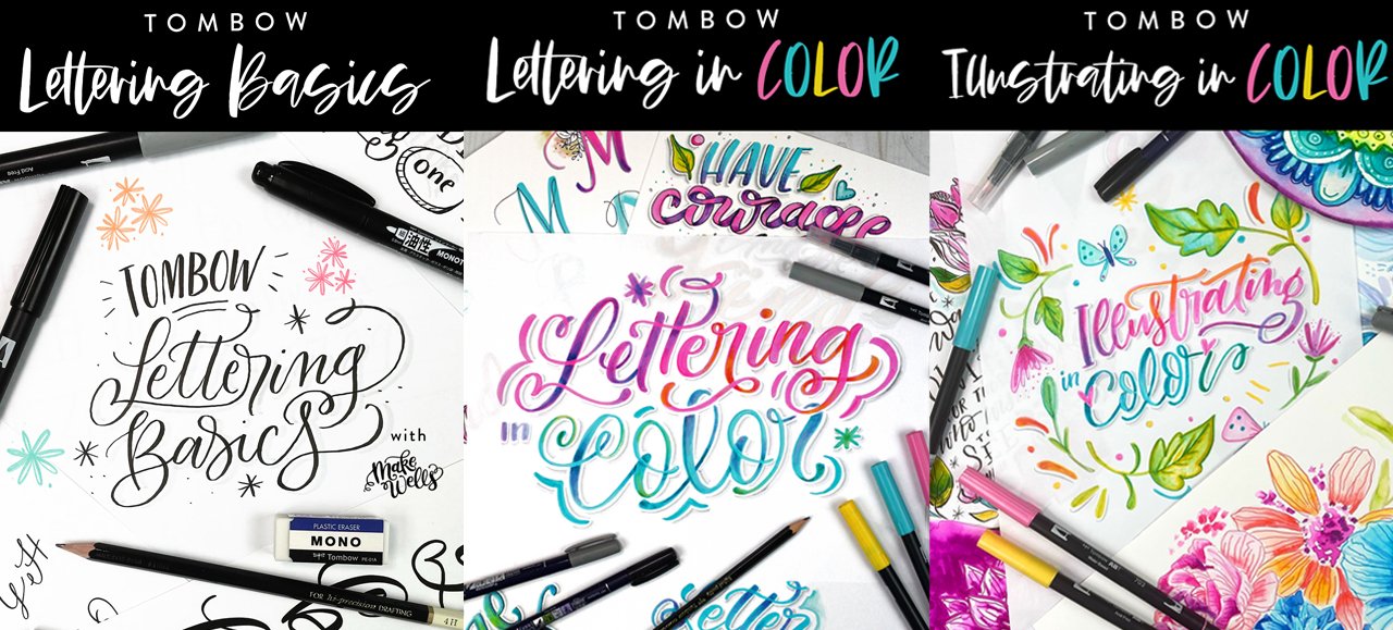Tombow Dual Brush Pen Lettering Online Course — MakeWells