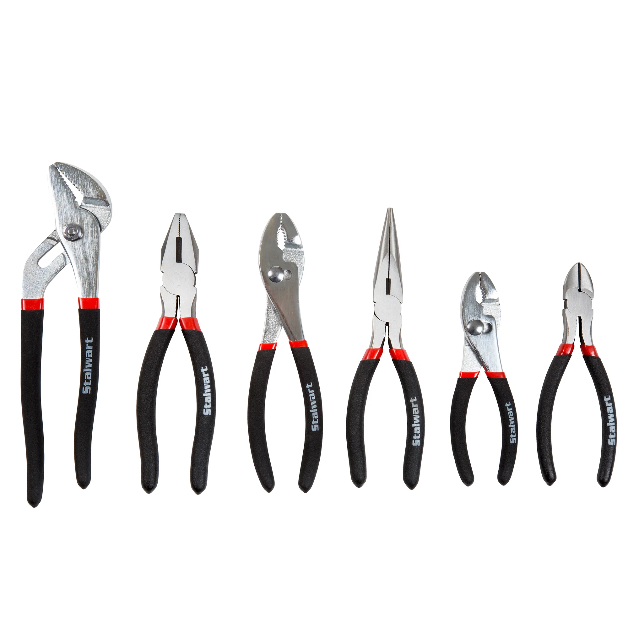 Stalwart 6 PC Utility Plier Set with Storage Pouch