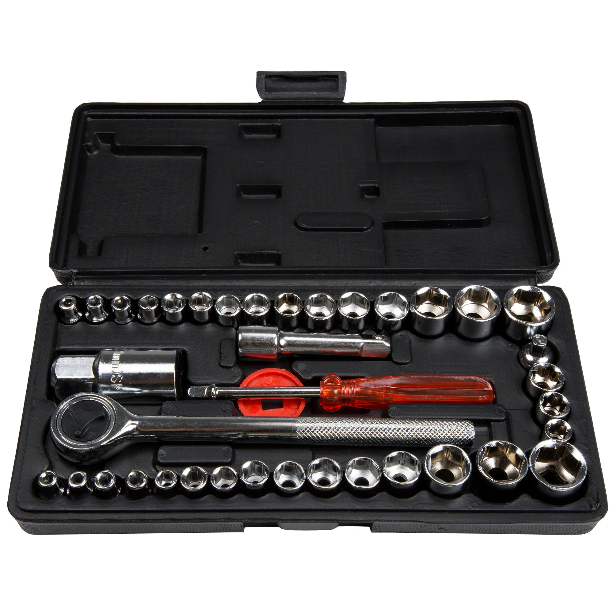 Stalwart 40 Piece 1/4 and 3/8 Drive Socket Set SAE and Metric