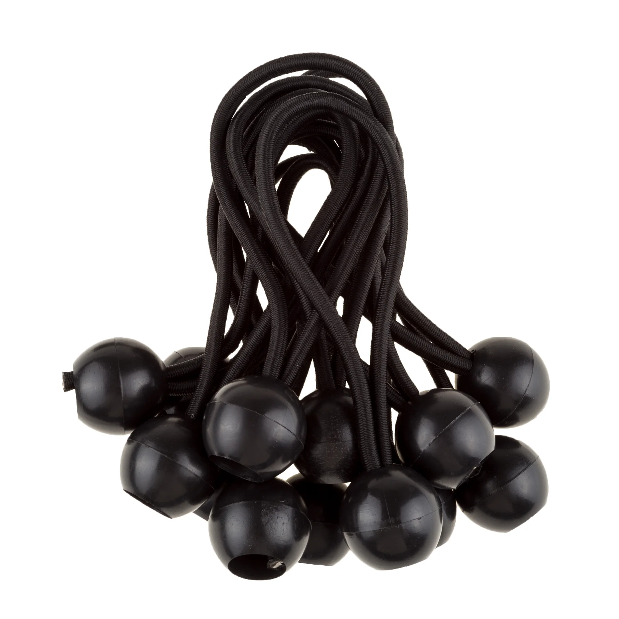 Ball Bungee Cords Black 12 Pack 6" By Stalwart