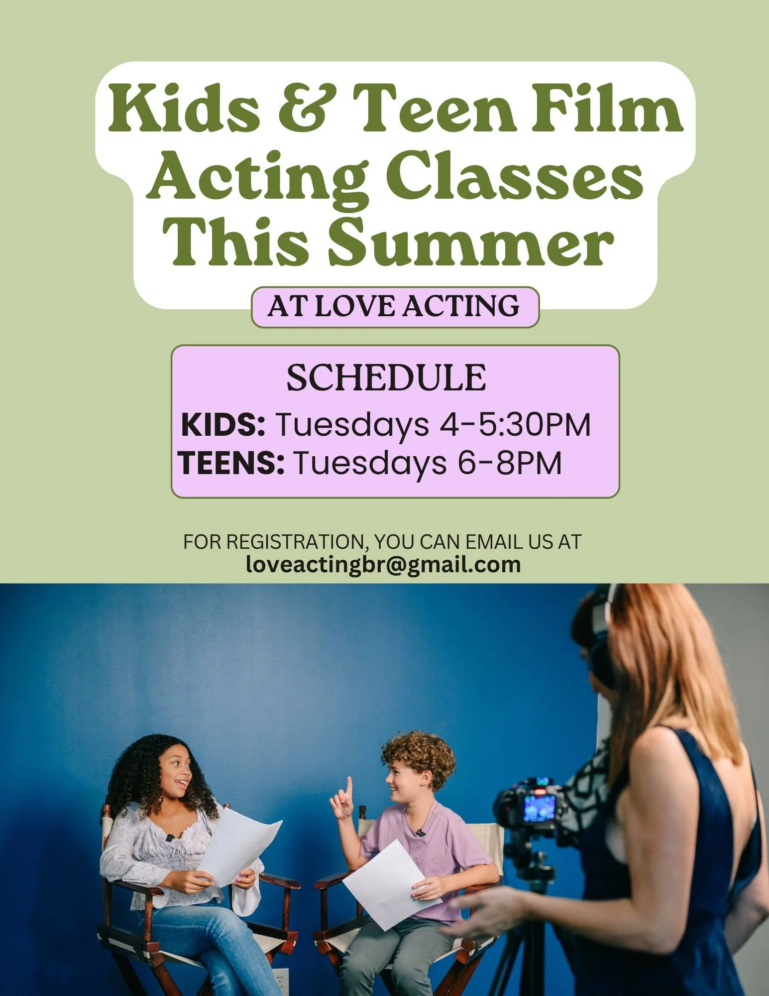This Summer: Film Acting Classes for Kids &amp; Teens in Baton Rouge at Love Acting 