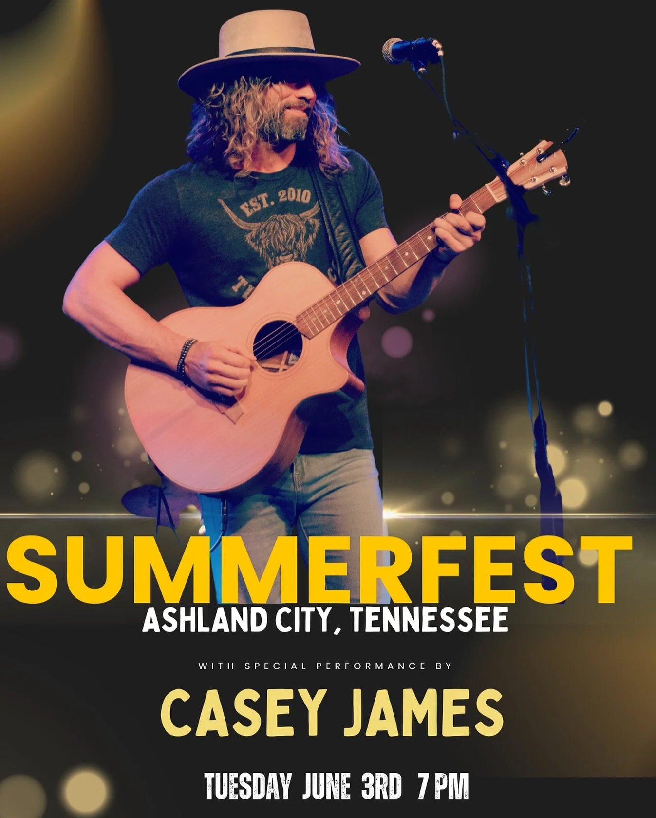 TUESDAY JUNE 3rd at 7PM I'll be playing in Ashland City, Tennessee at SUMMERFEST! @townofashlandcitytn at Rivebluff Park. 

FREE Entry, Delicious food and Fun for all! Don't miss it!!