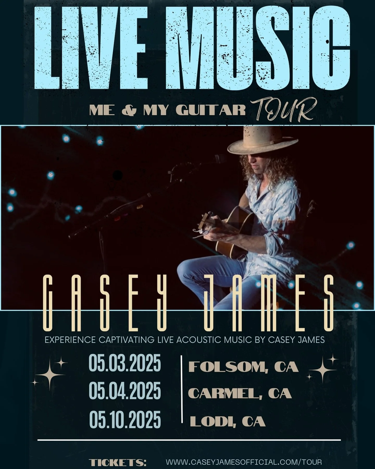 So looking forward to taking 'Me &amp; My Guitar Tour' to California this WEEKEND! I'll be playing some old favorites and some new music that will be on my upcoming acoustic album ! First stop May 3rd @folsomhotel , CA then May 4th @folktalewinery in