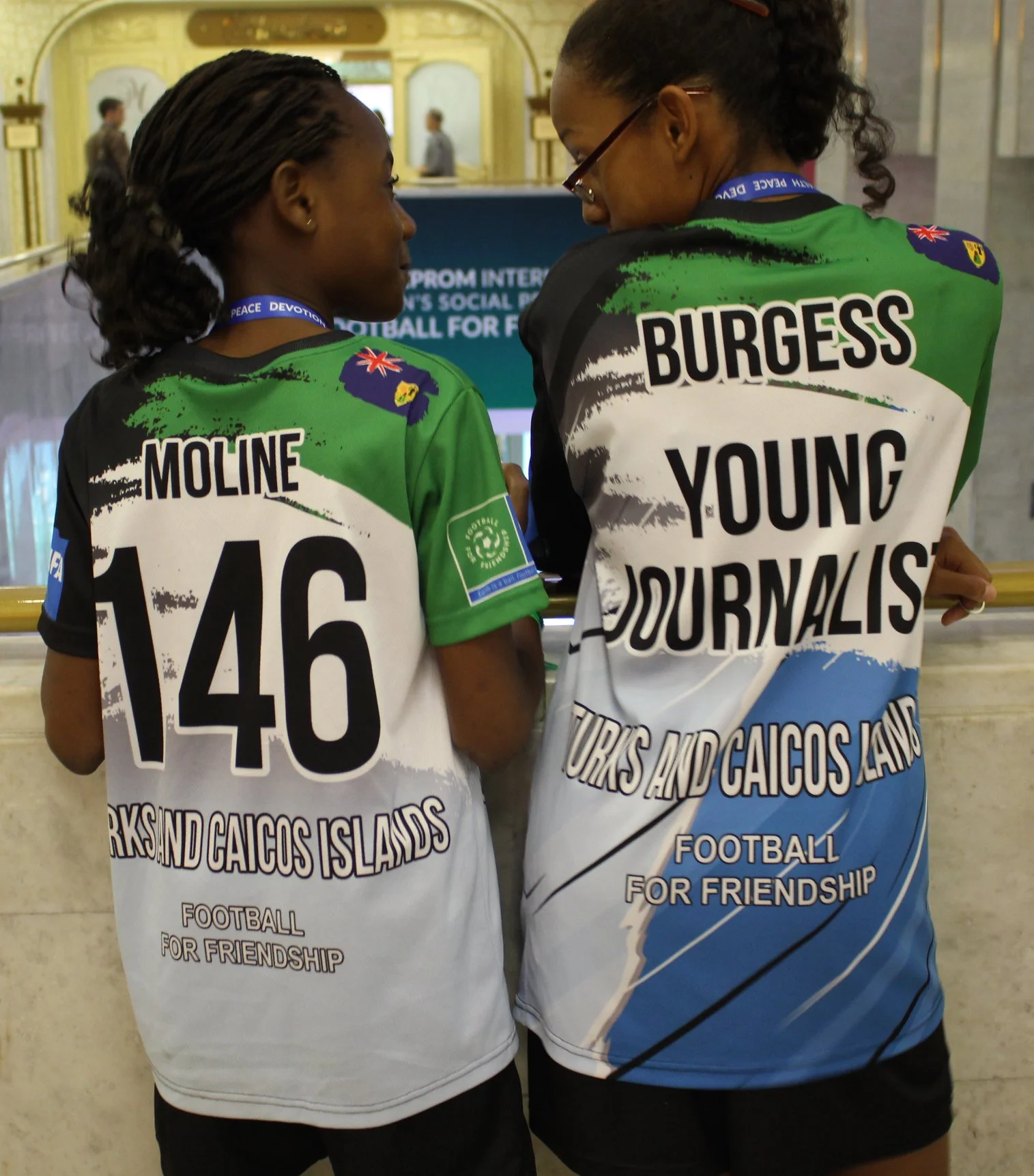 Irener Moline- TCI young player and Thais Burgess- TCI young journalist