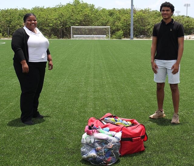 Boys U15 National Football Team player, Michael Saunders, and his family are on a mission to dissolve simple barriers to inclusion in football, by giving back to the local community. Bags of football boots were delivered to the Turks and Caicos Islan