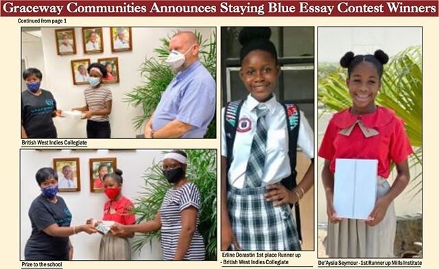 Incase you missed it:

Hooray!
Congrats and Bravo to both TCIFA G15 National Team Player Erline Dorastin, and Grassroots player De'Aysia Seymour, high school and primary school winners of the Graceway Communities 2020 Staying Blue Essay Contest. 
The