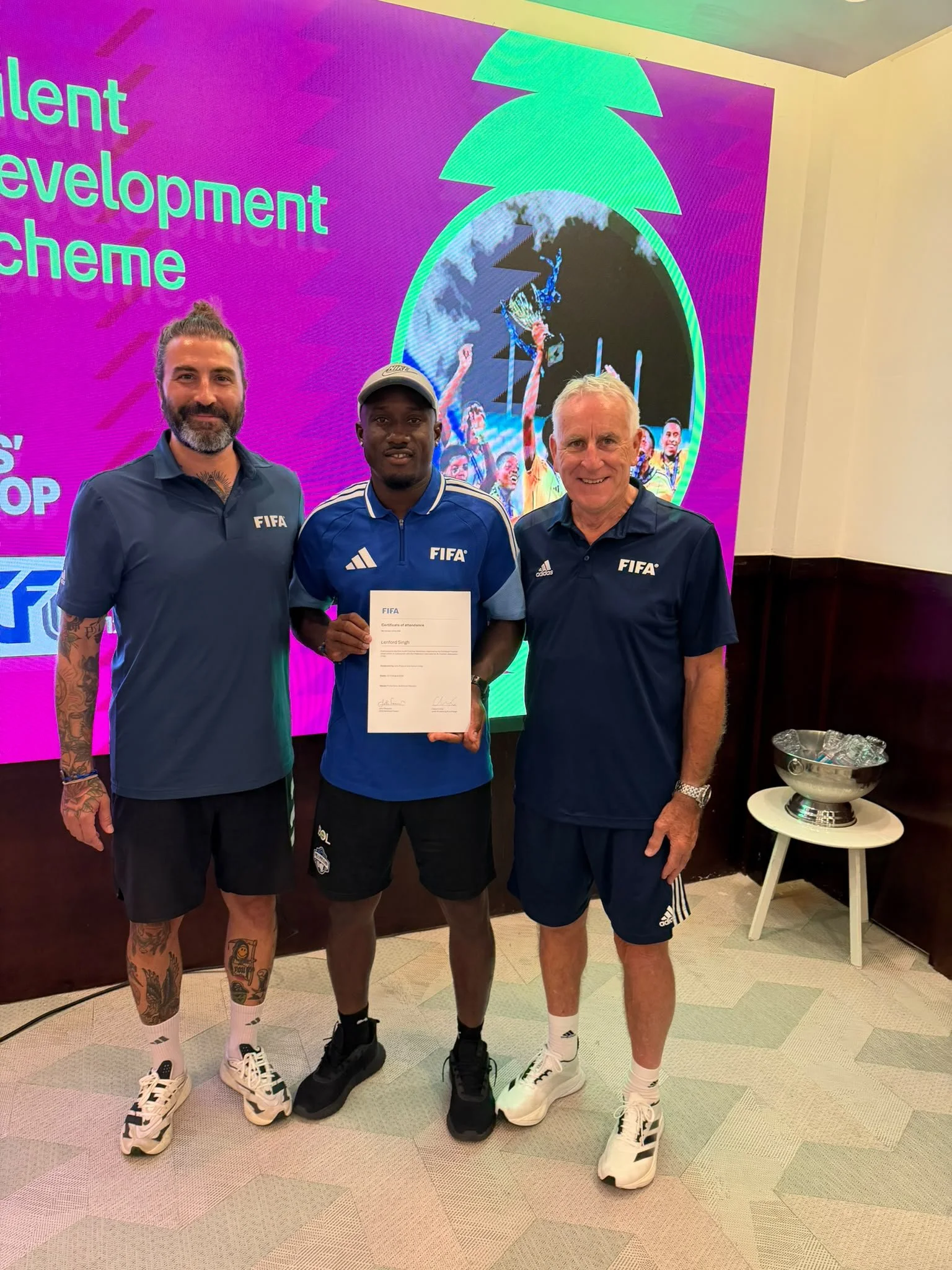 Lenford Singh Represents TCIFA at CFU Elite Youth Coaches Workshop