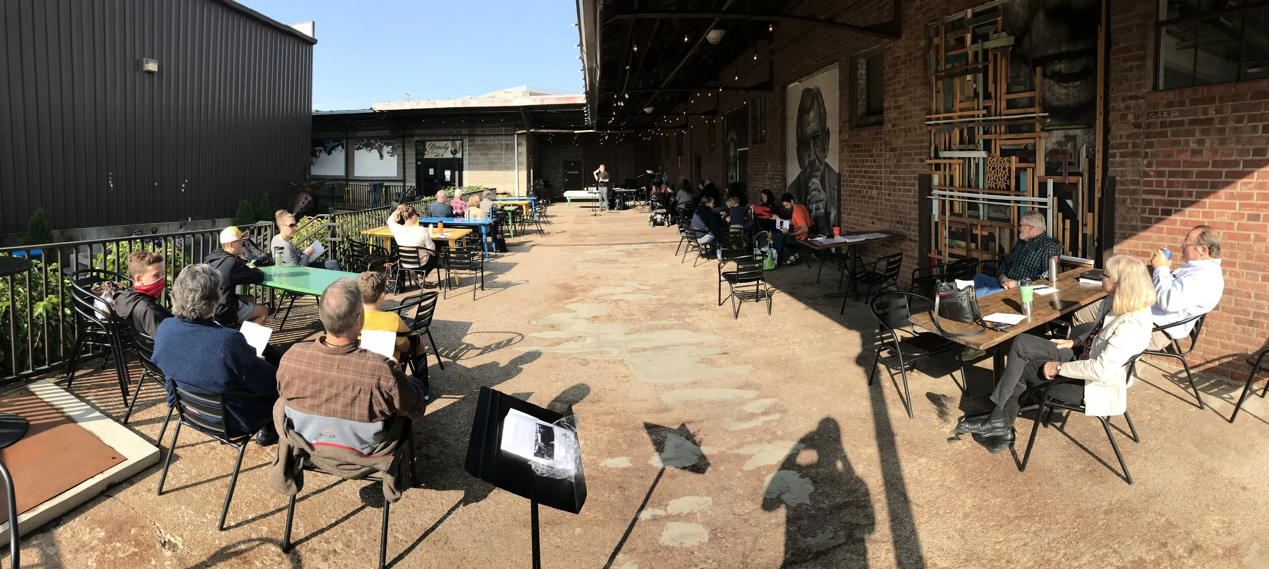 Worshiping outdoors during the time of COVID