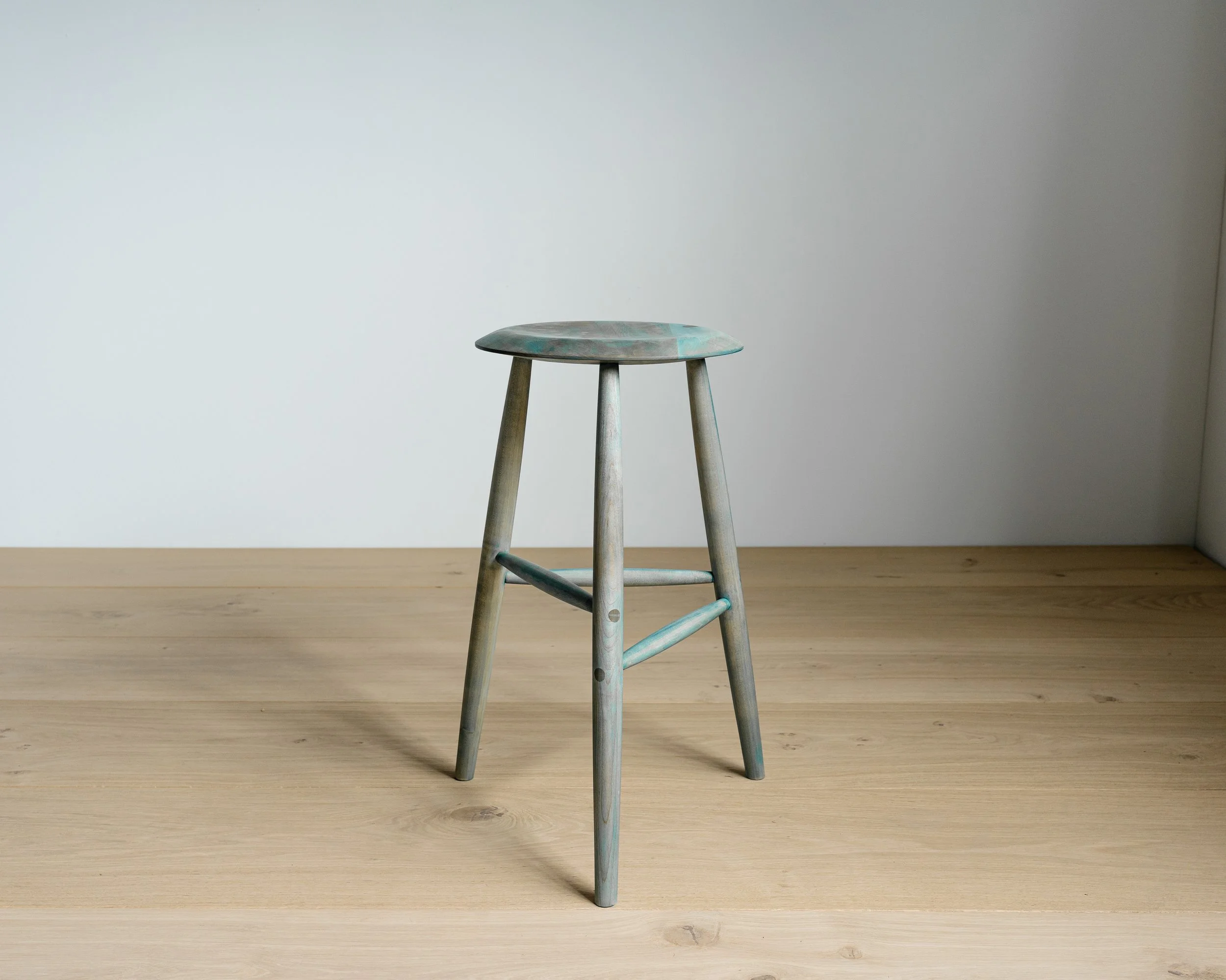 #2024379 Tall Stool in Dusty Blue Maple