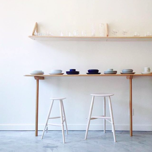 Steven Alan | Drink Stool, Tall Stool, Maple, Bleached.png