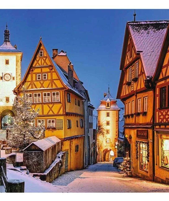 Rothenburg at Christmas is a cozy and inviting scene.