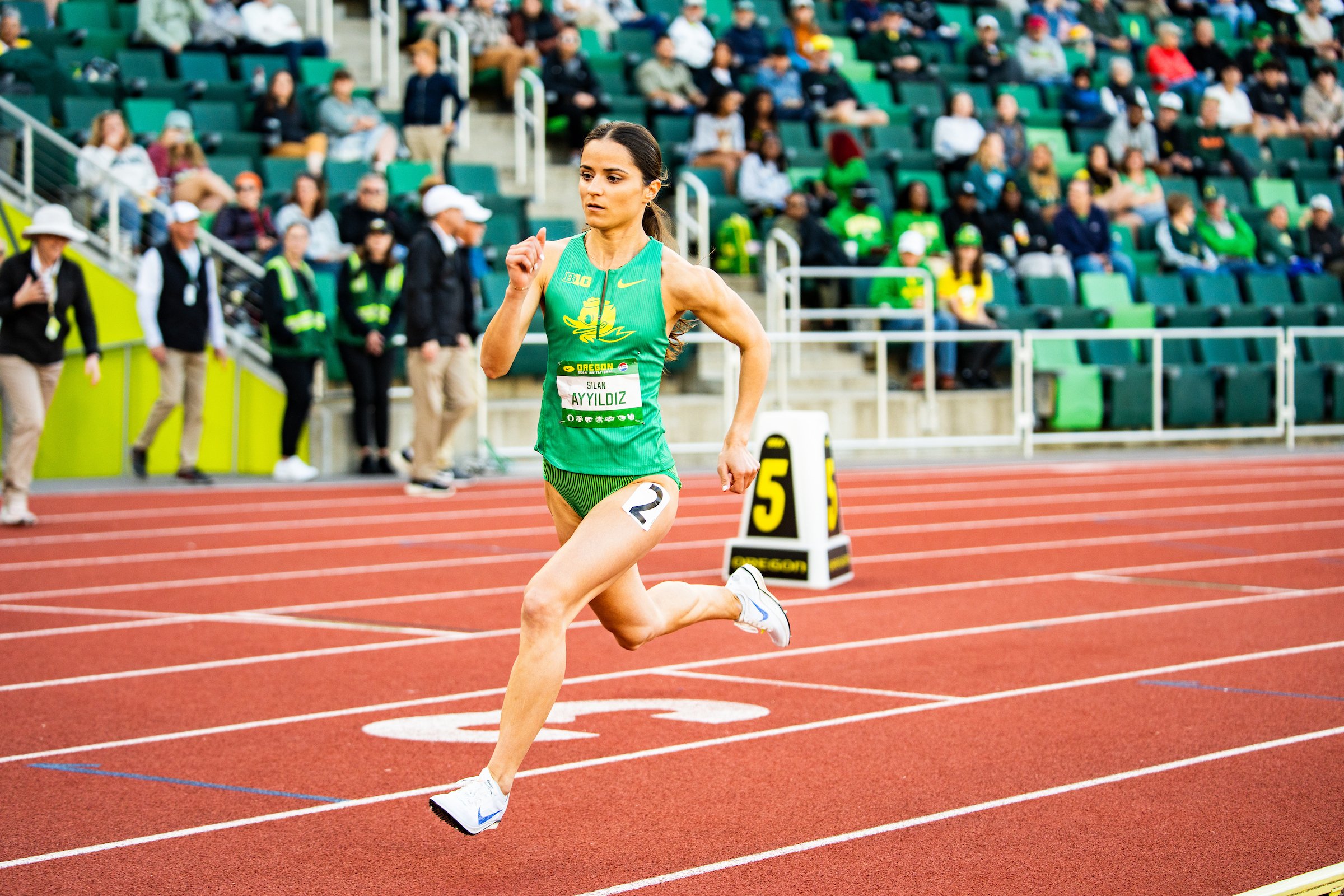 Photo of University of Oregon athlete Silan Ayyildiz.