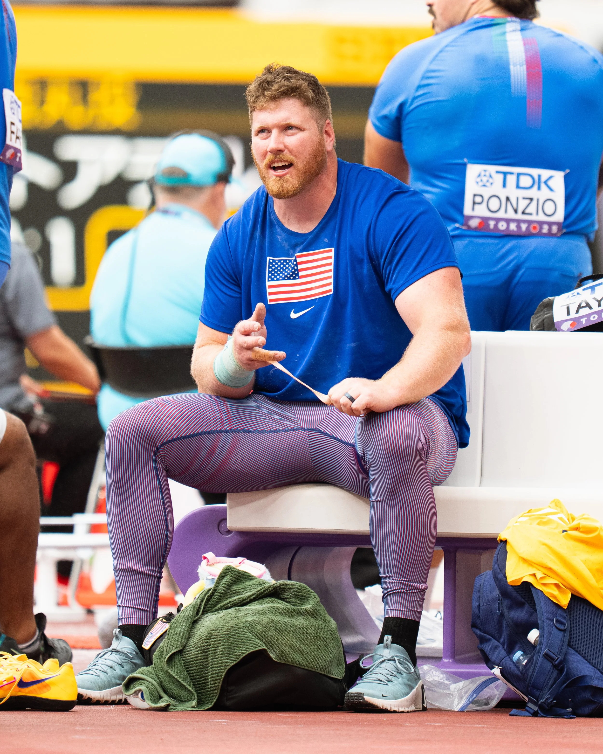 Ryan Crouser, Men's Shot Put. Photo by Tyler DeWaard.