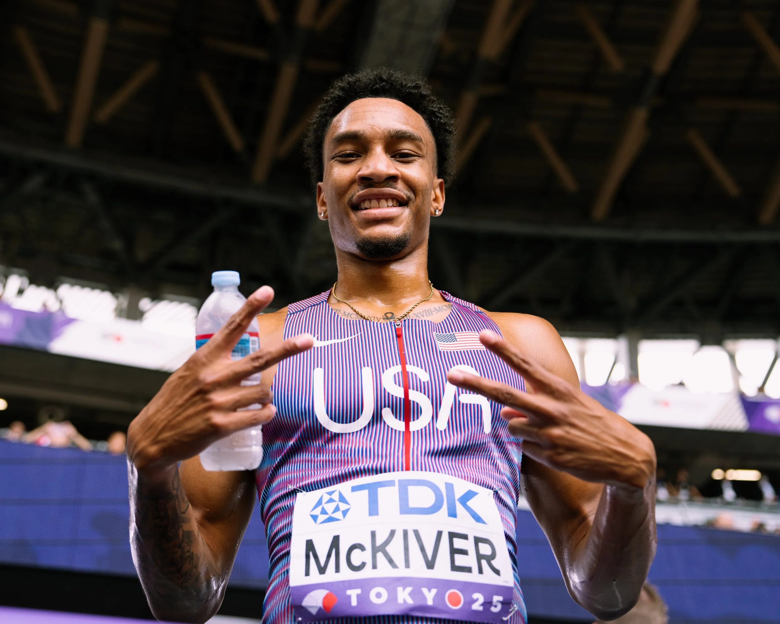 Jenoah McKiver, Mixed 4x400m Relay. Photo by Tyler DeWaard.