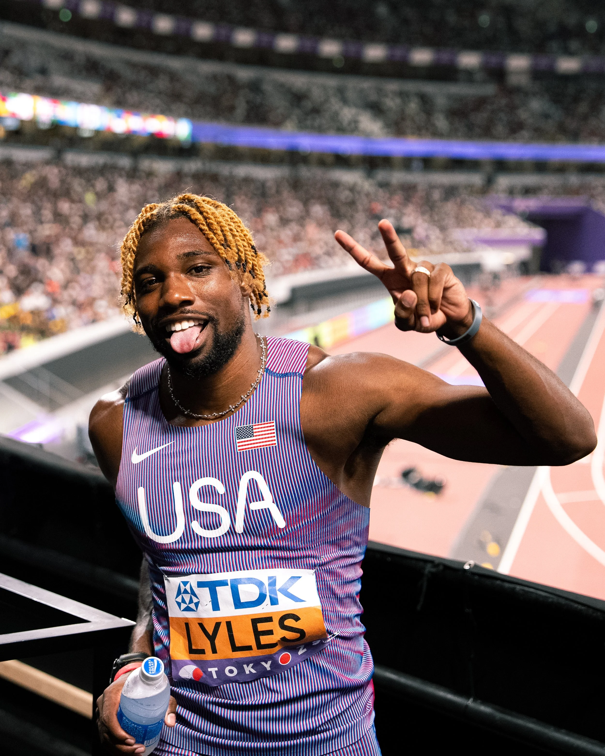 Noah Lyles. Photo by Tyler DeWaard.