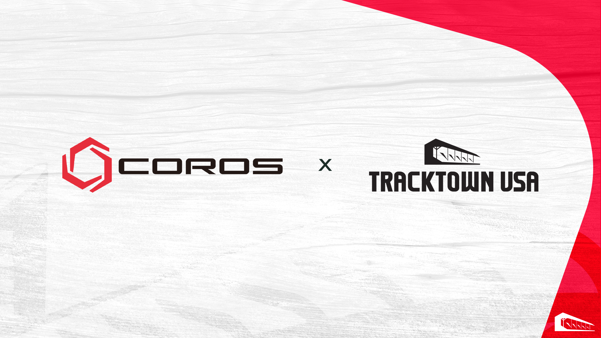 COROS and TrackTown USA logos displayed to represent the official 2026 partnership.