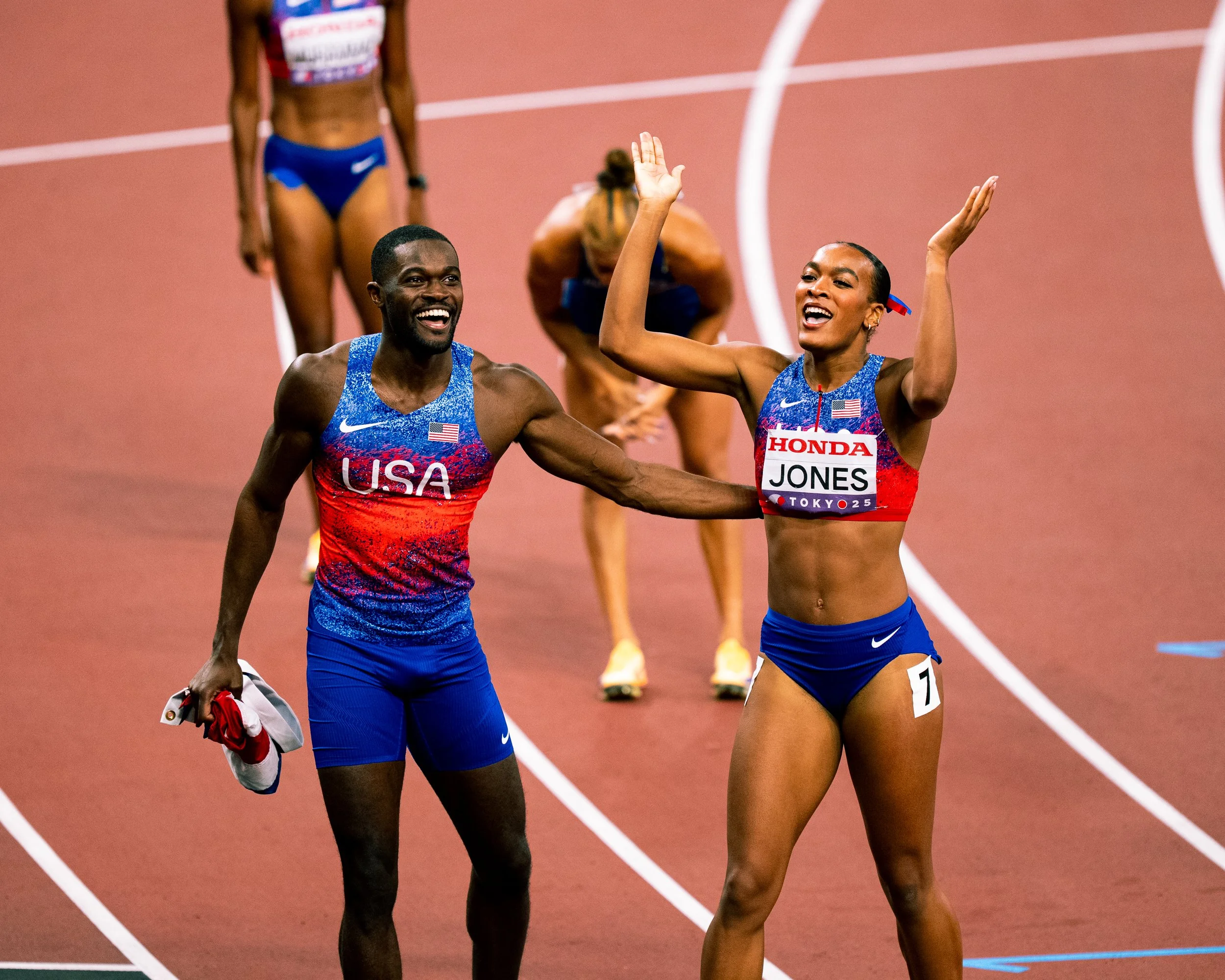 Rai Benjamin & Jasmine Jones. Photo by Tyler DeWaard.