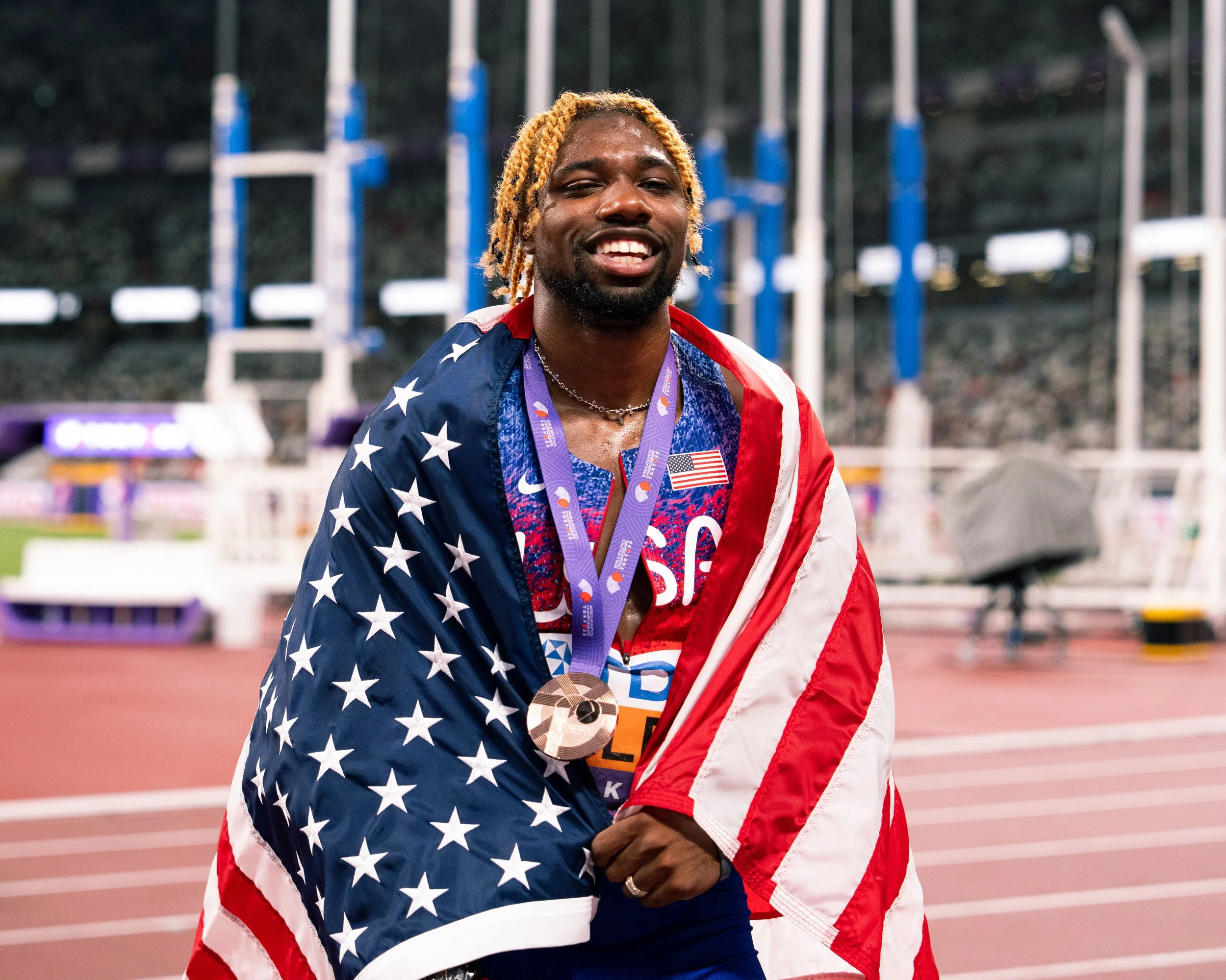 Noah Lyles. Photo by Tyler DeWaard.