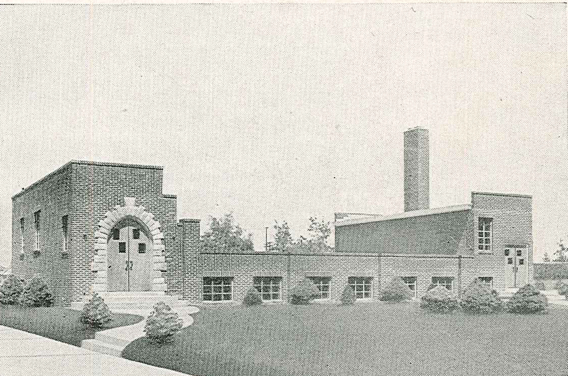 Grace Bible Church's original building at the corner of Main and Clarion Street dedicated on June 6, 1948.