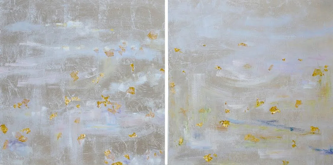 Breath I &amp; II#30 x 60 in. total, diptych