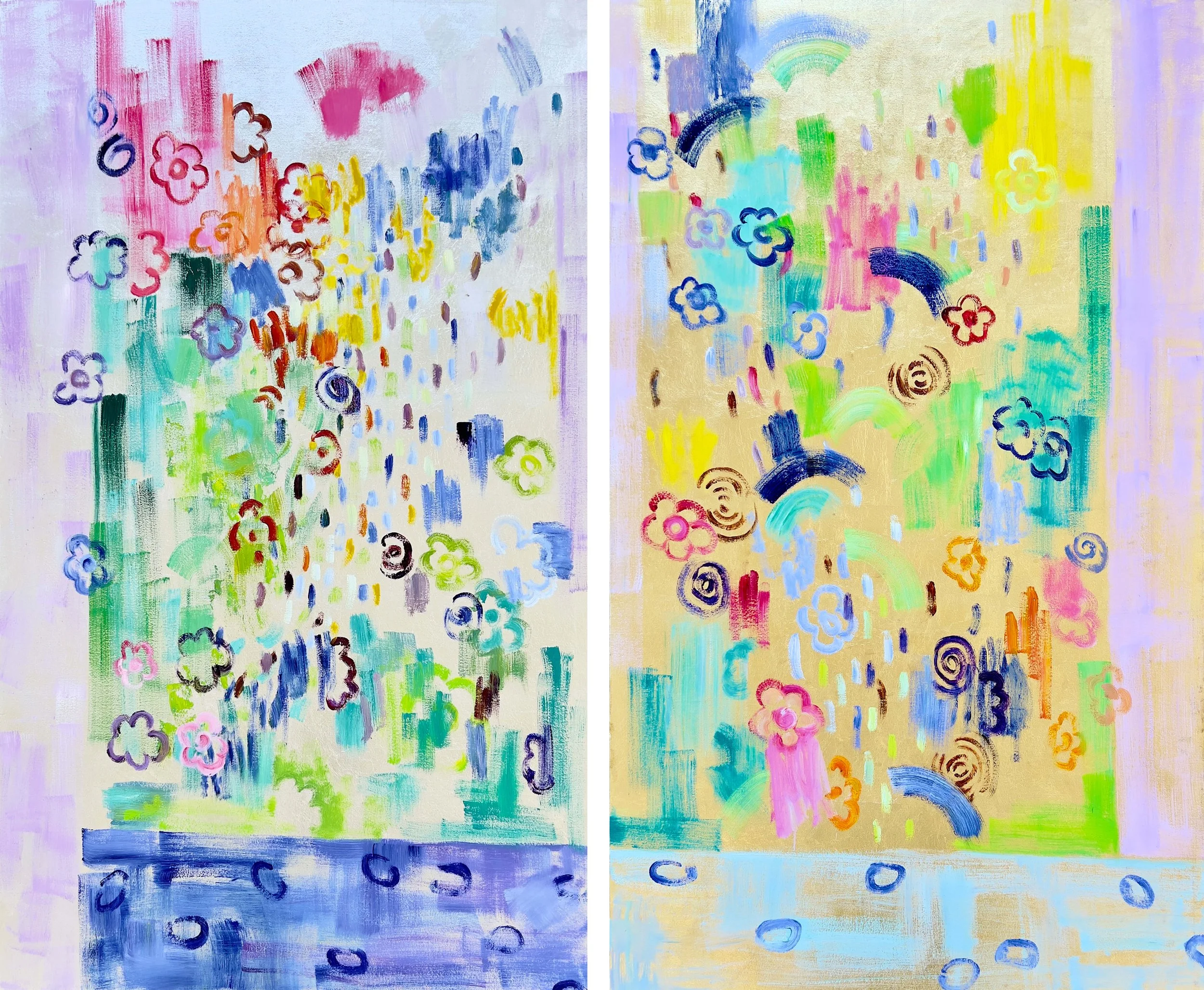 Me & You I & II# 60 x 72 in. total, diptych