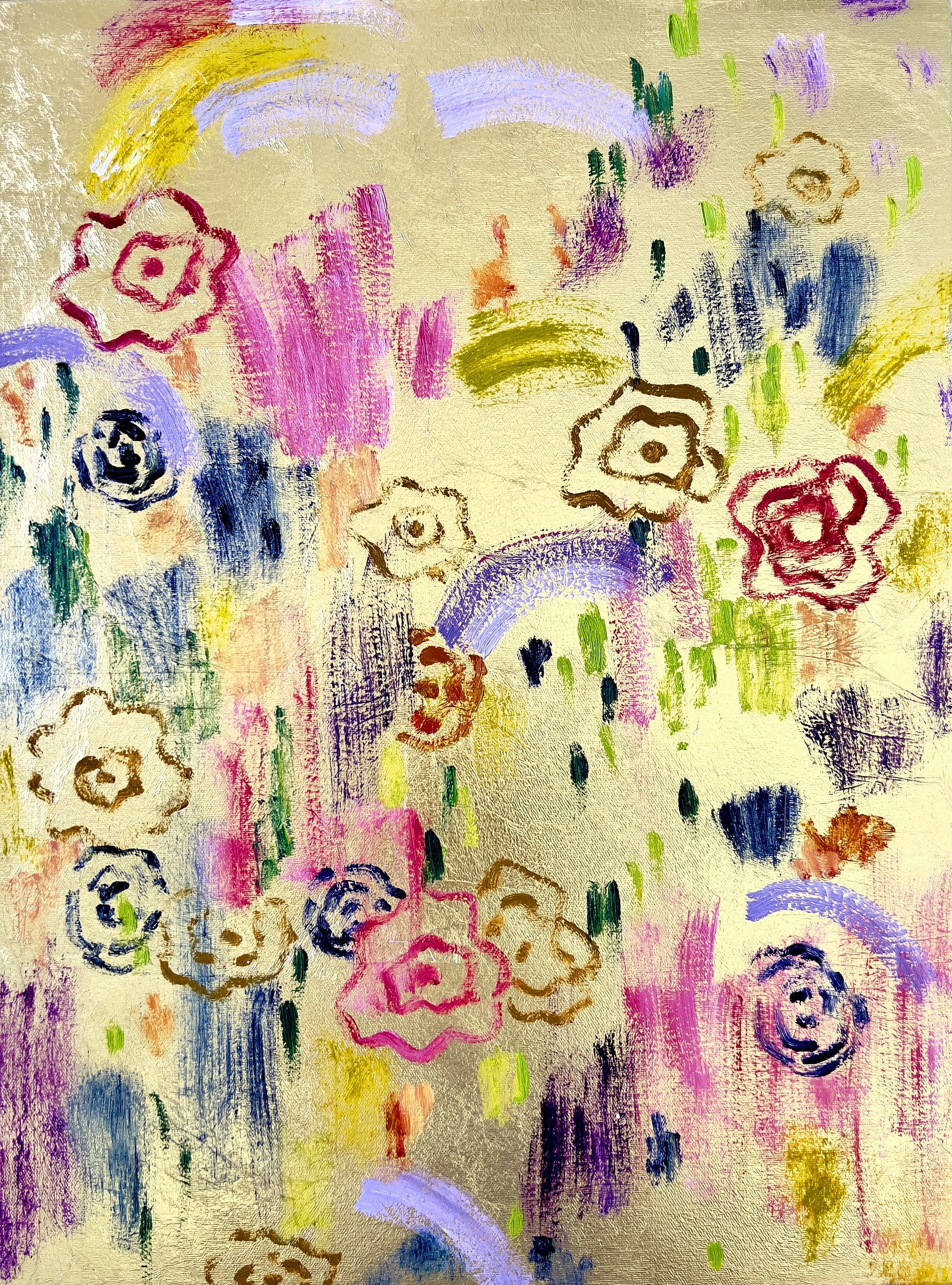 Rainbow Flowers#24 x 18 in.