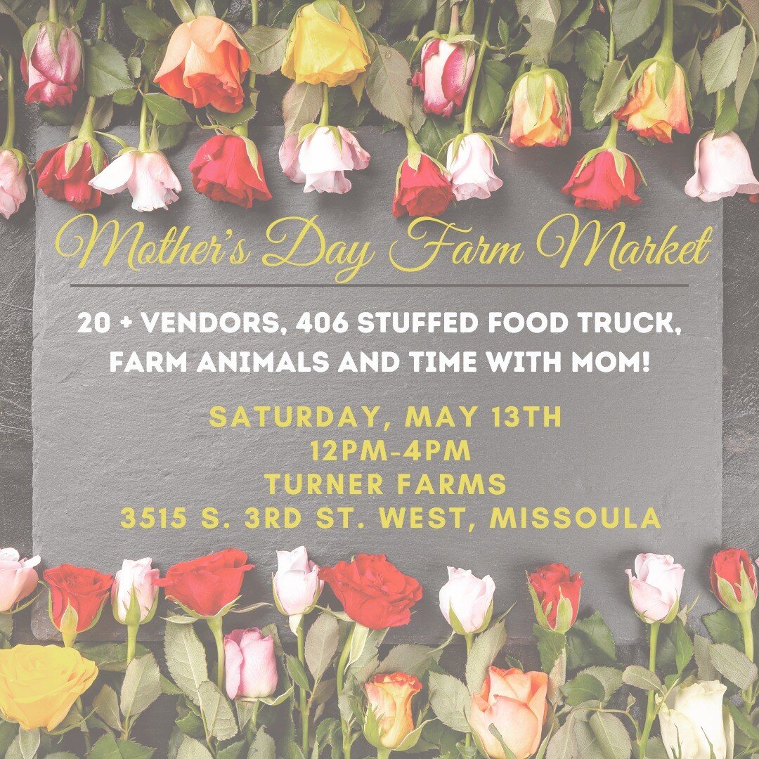 We love MOMS so we love hosting the annual Mother's Day Farm Market!

We have over 20 local vendors with fantastic items which Mom will love!
Flowers, plants and so much more! 

@stuffed406 will be slinging their yummy ice cream stuffed donuts and th