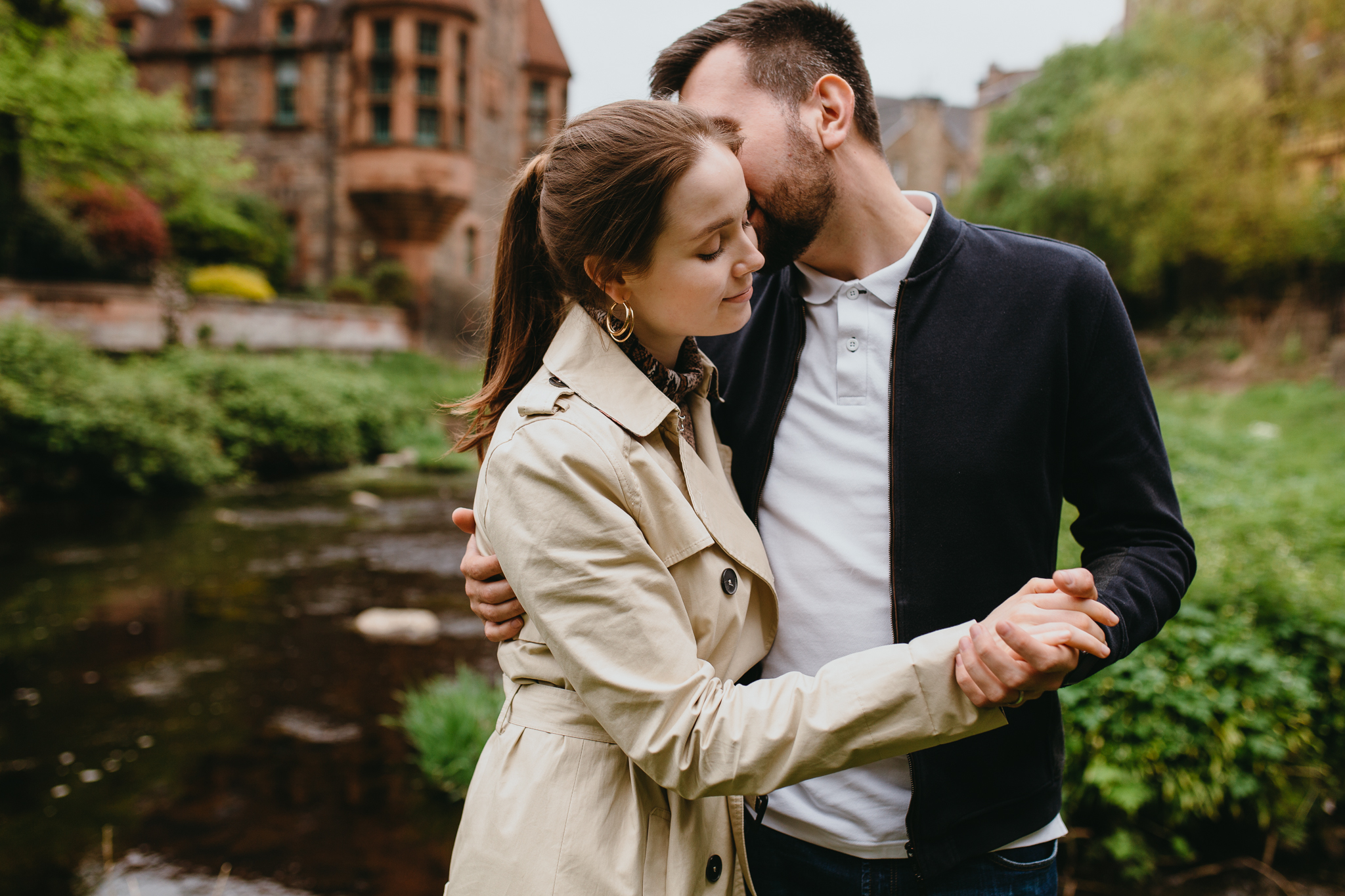 Edinburgh, Scotland Dean Village couples portraits