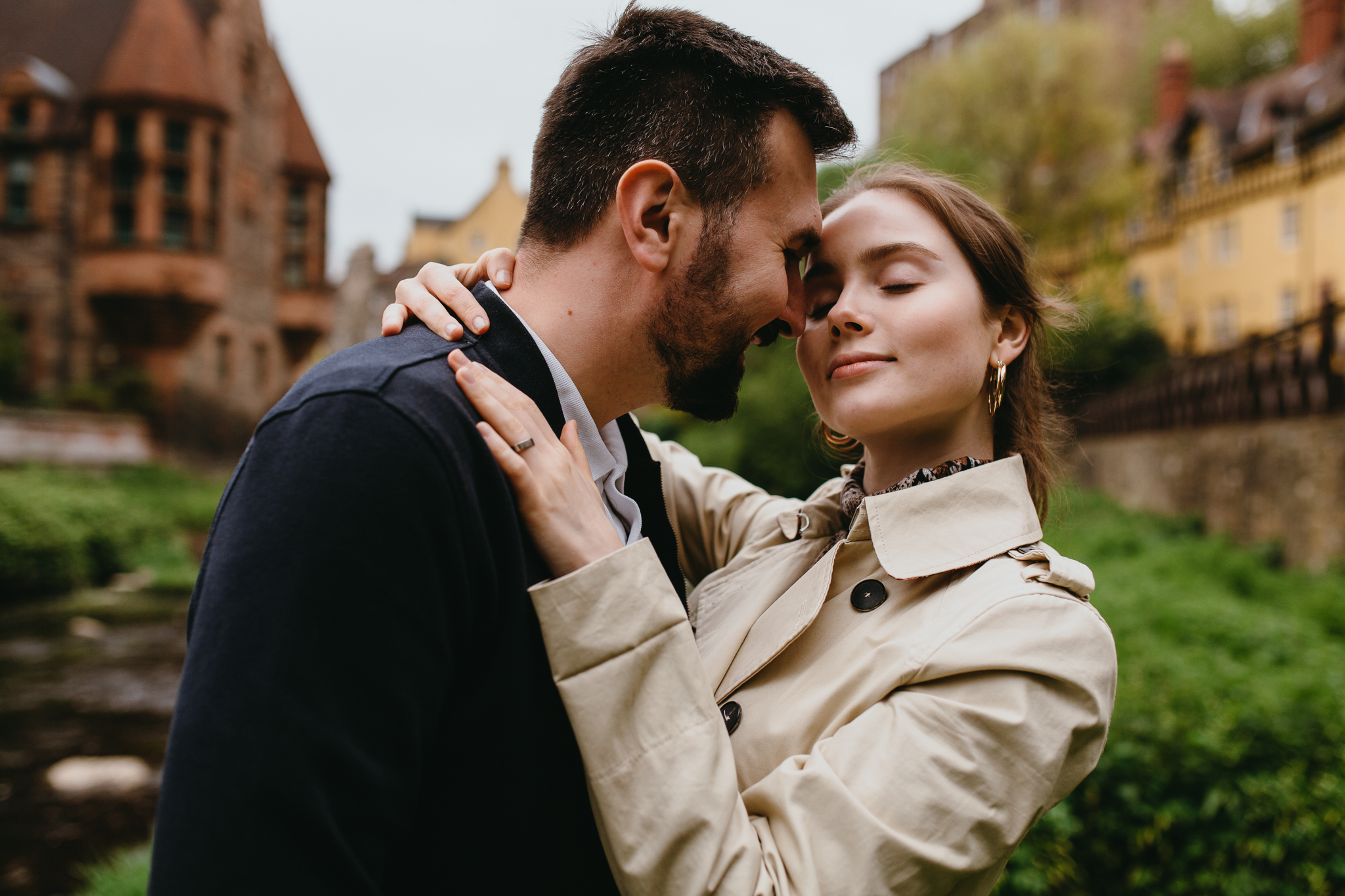 Edinburgh, Scotland Dean Village couples portraits