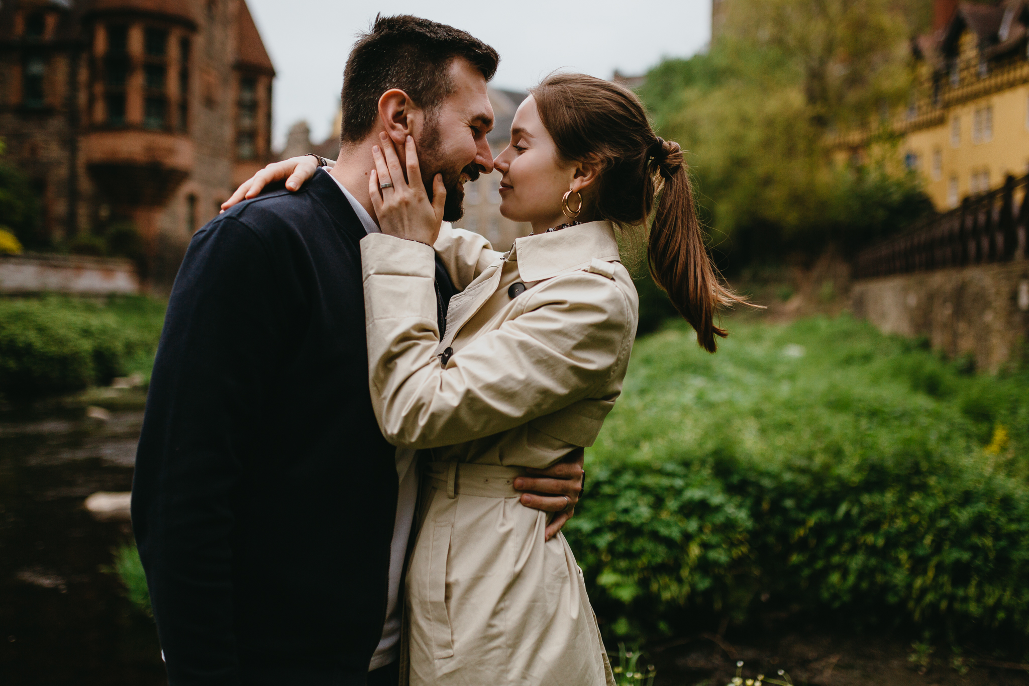 Edinburgh, Scotland Dean Village couples portraits