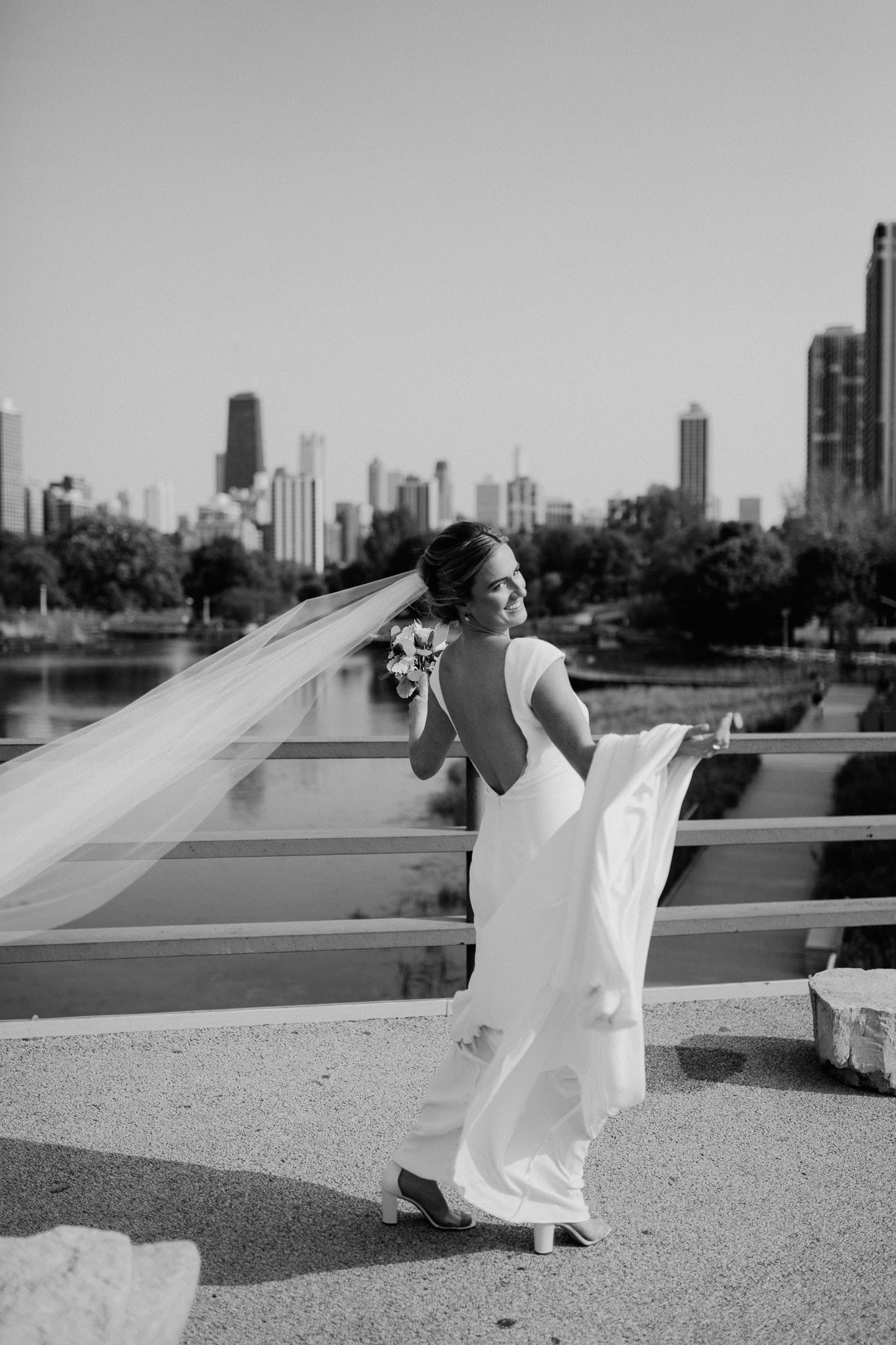 Wedding portraits at Lincoln Park, Chicago