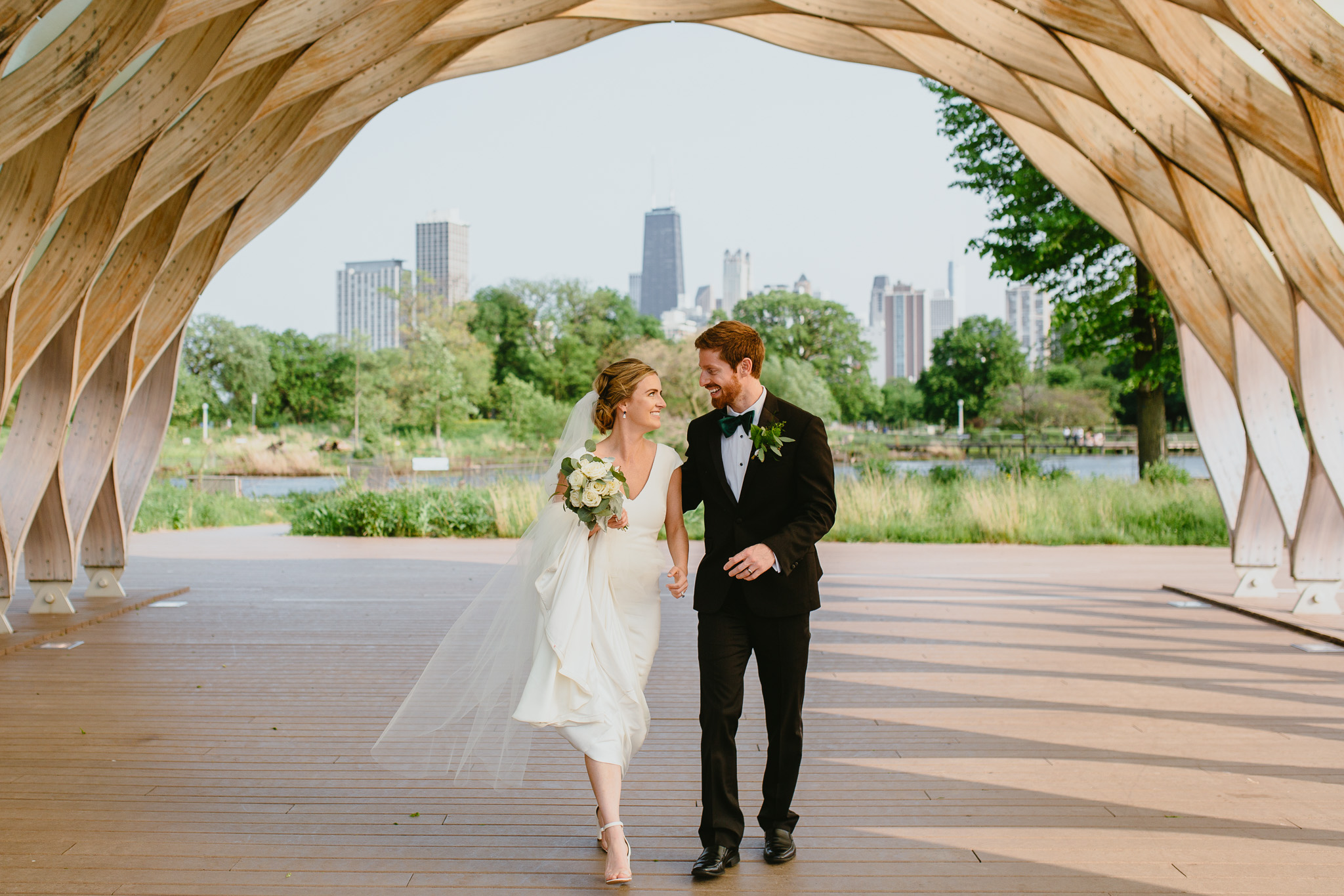 Wedding portraits at Lincoln Park, Chicago