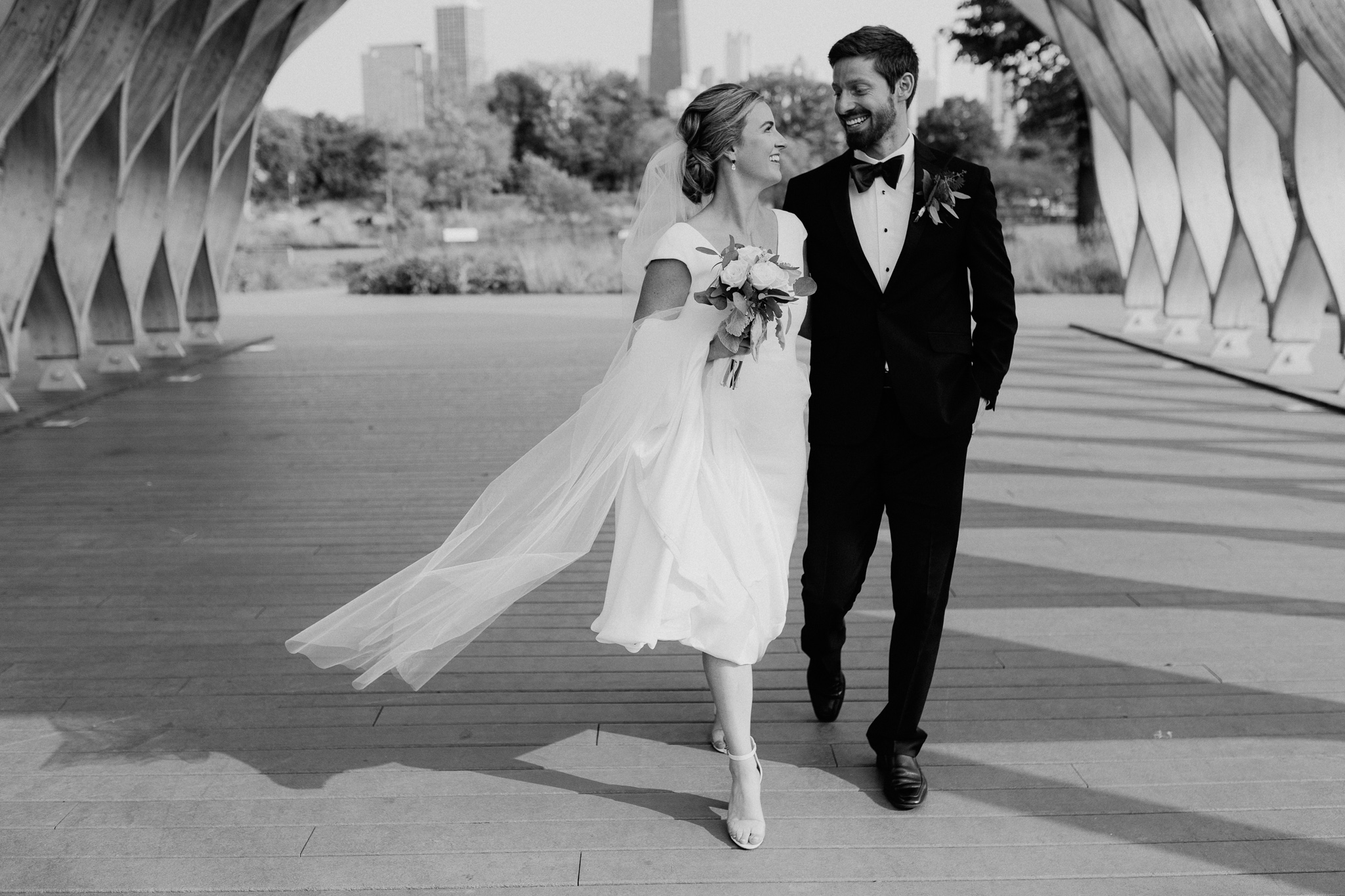 Wedding portraits at Lincoln Park, Chicago