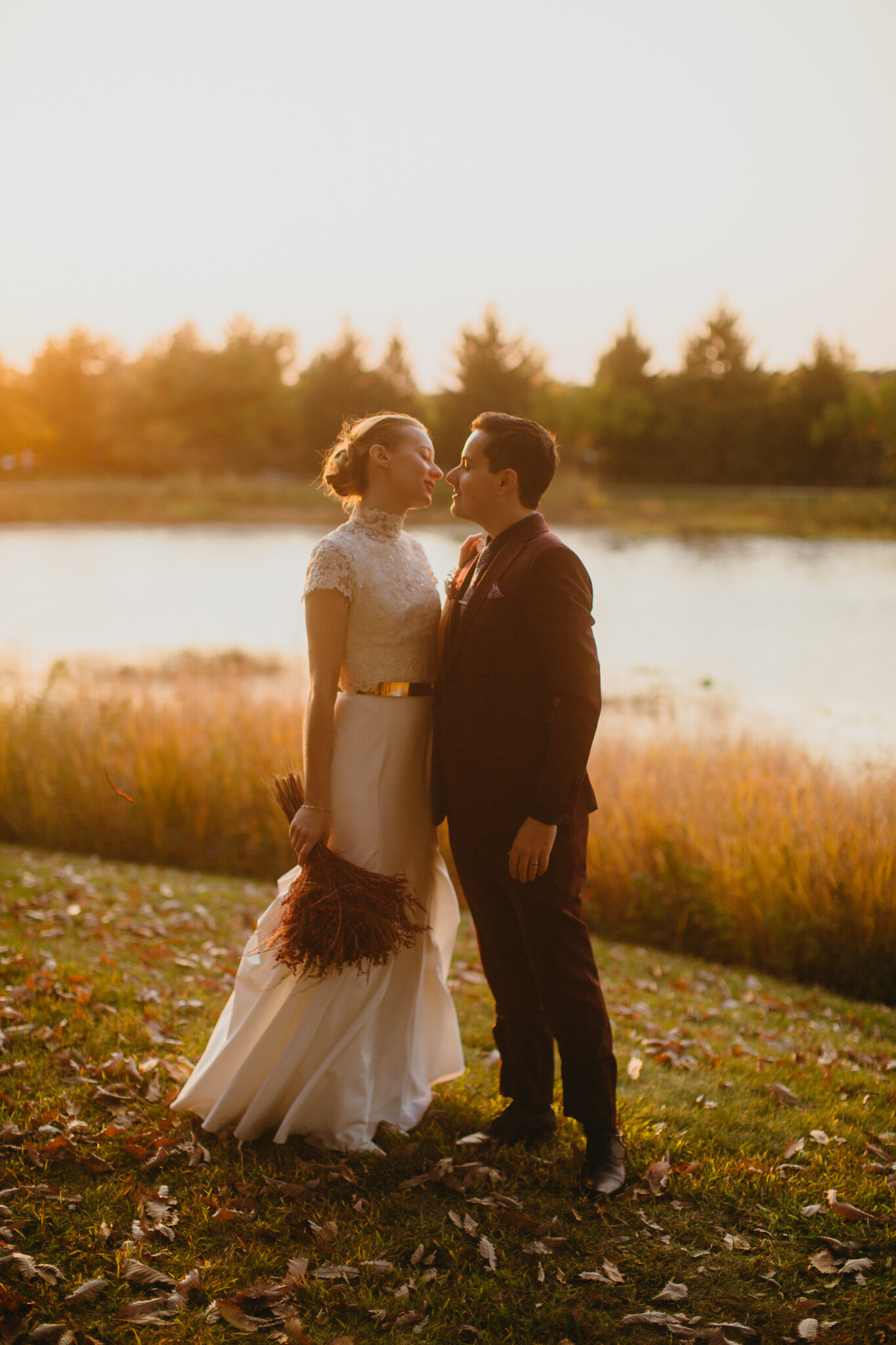 chicago morton arboretum wedding photographer fall