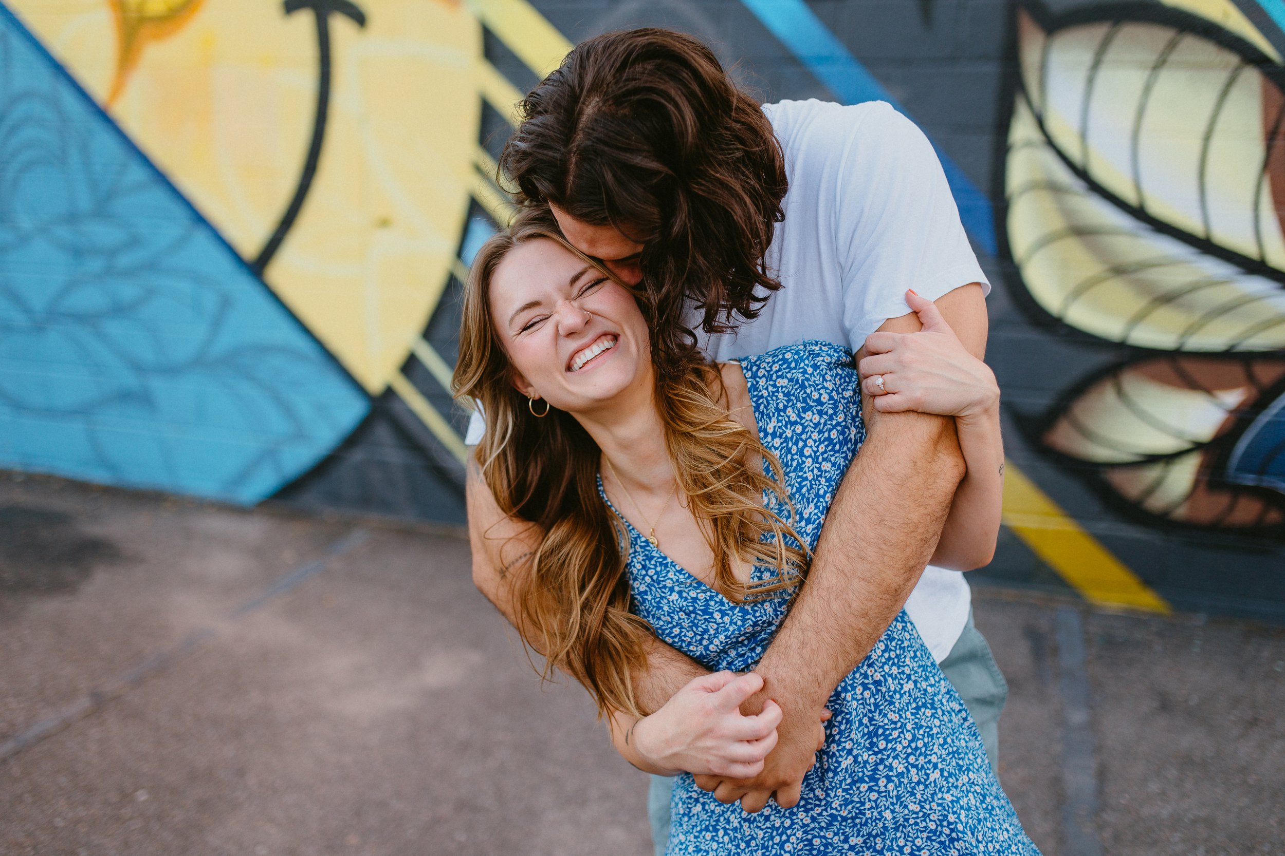 rino denver engagement shoot murals