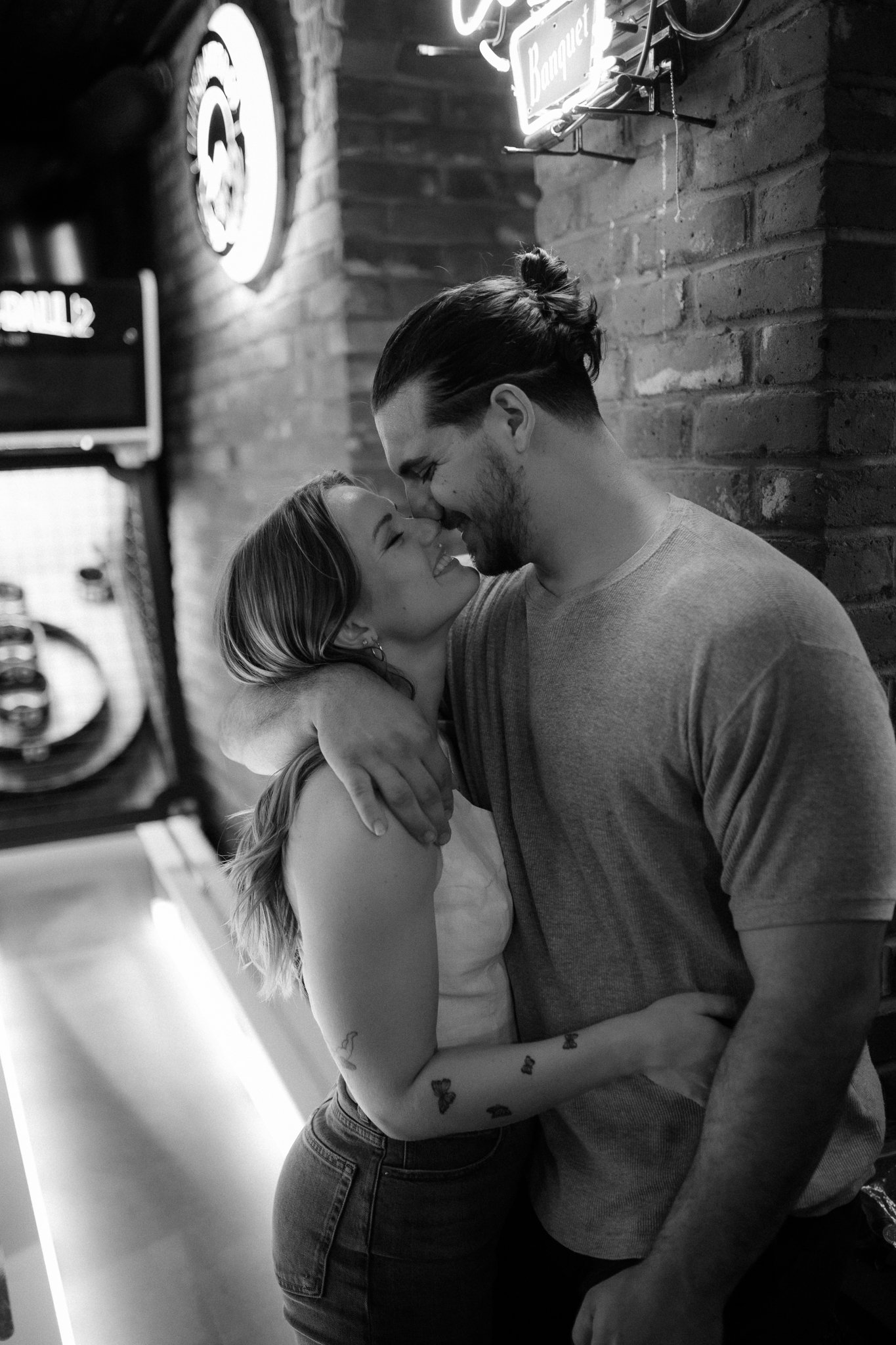 denver arcade engagement photos