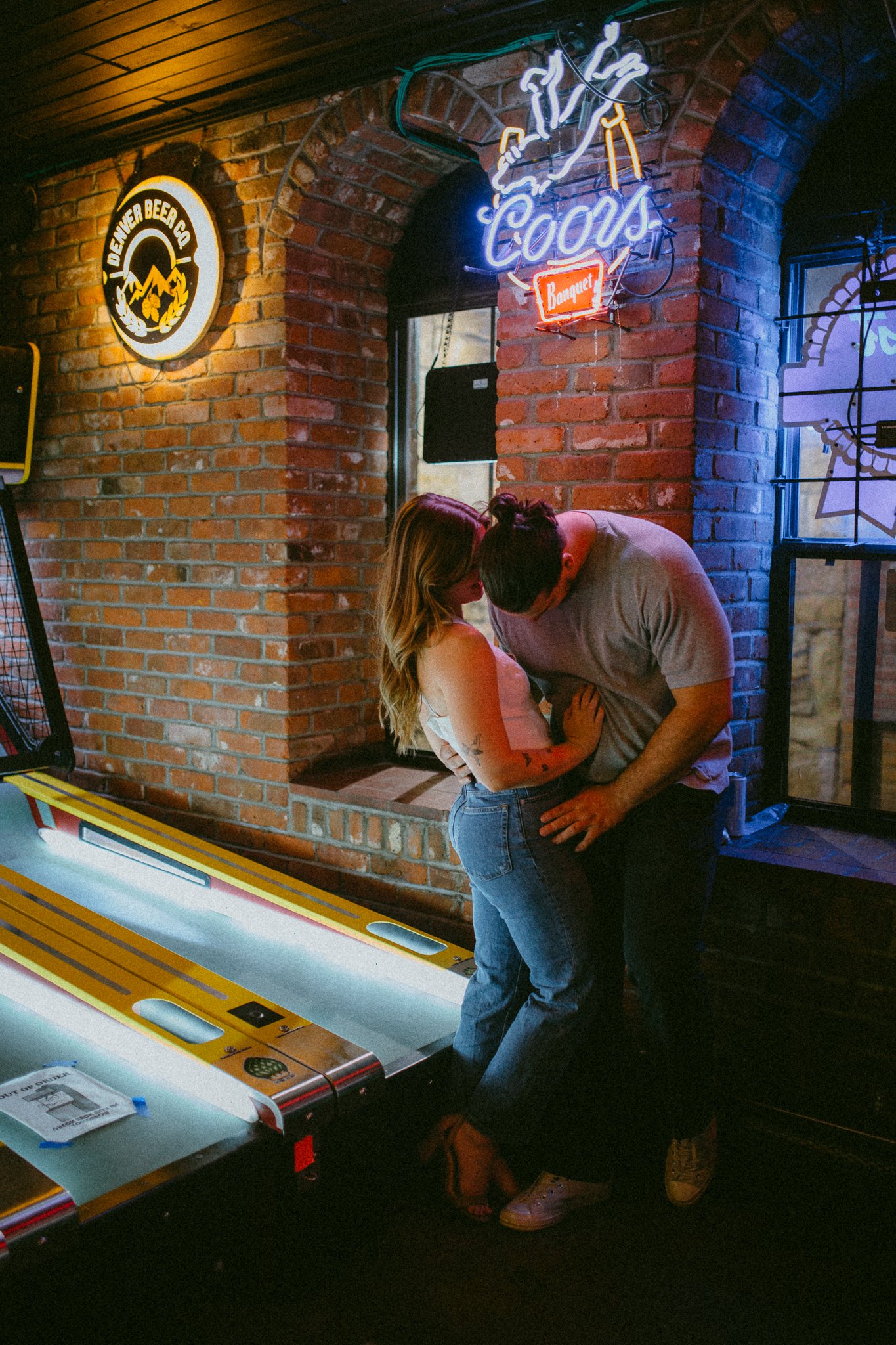 denver arcade engagement photos