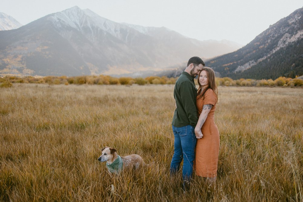 engagement session in the mountains