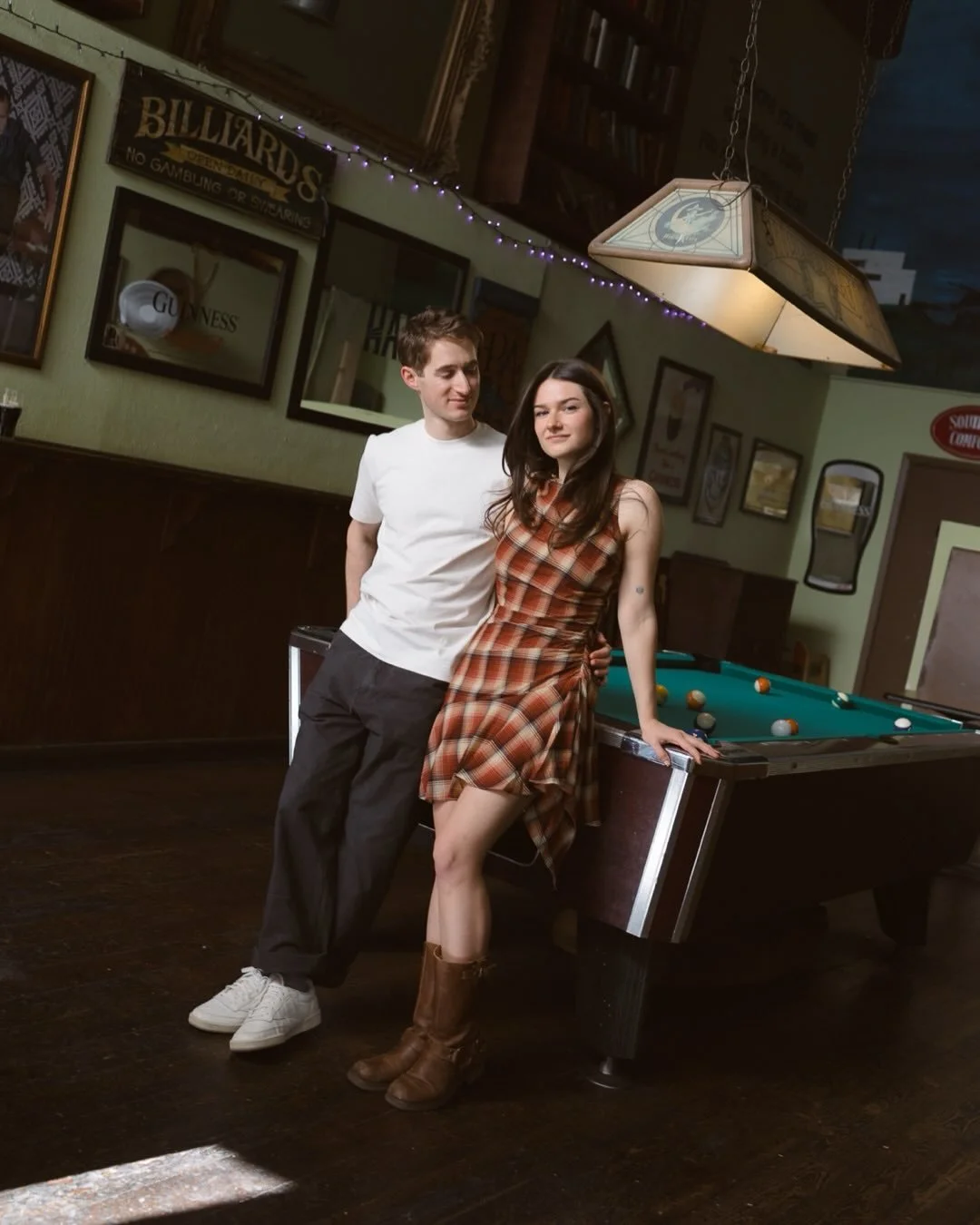 A little city for her, a little mountainscape for him. A delightful fall engagement session on digital and 120 film.