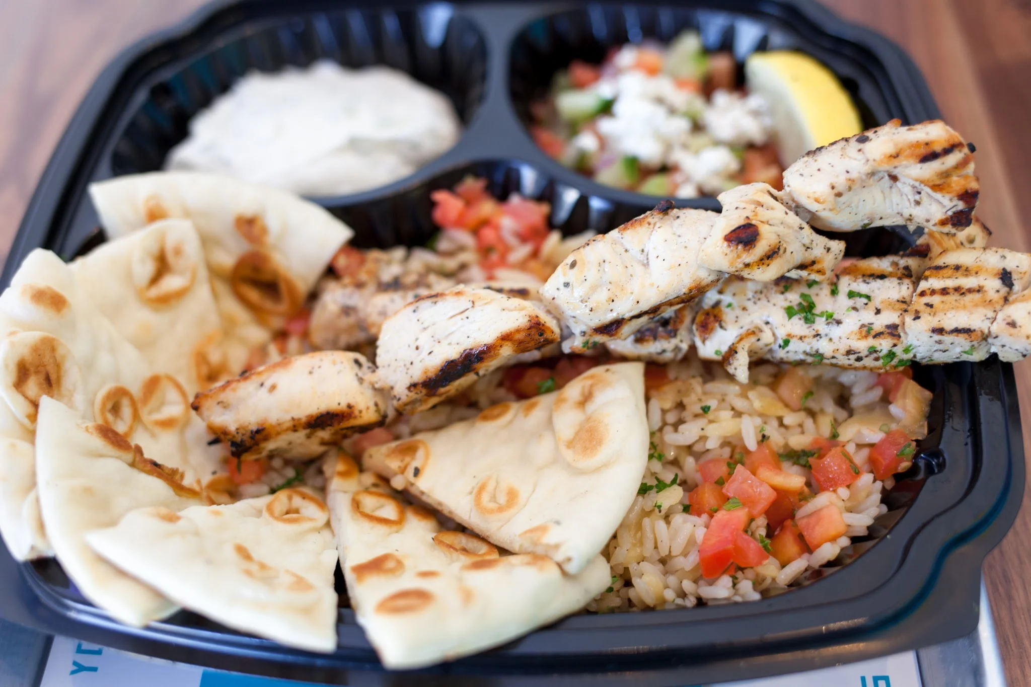 Chicken souvlaki platter never looked so good