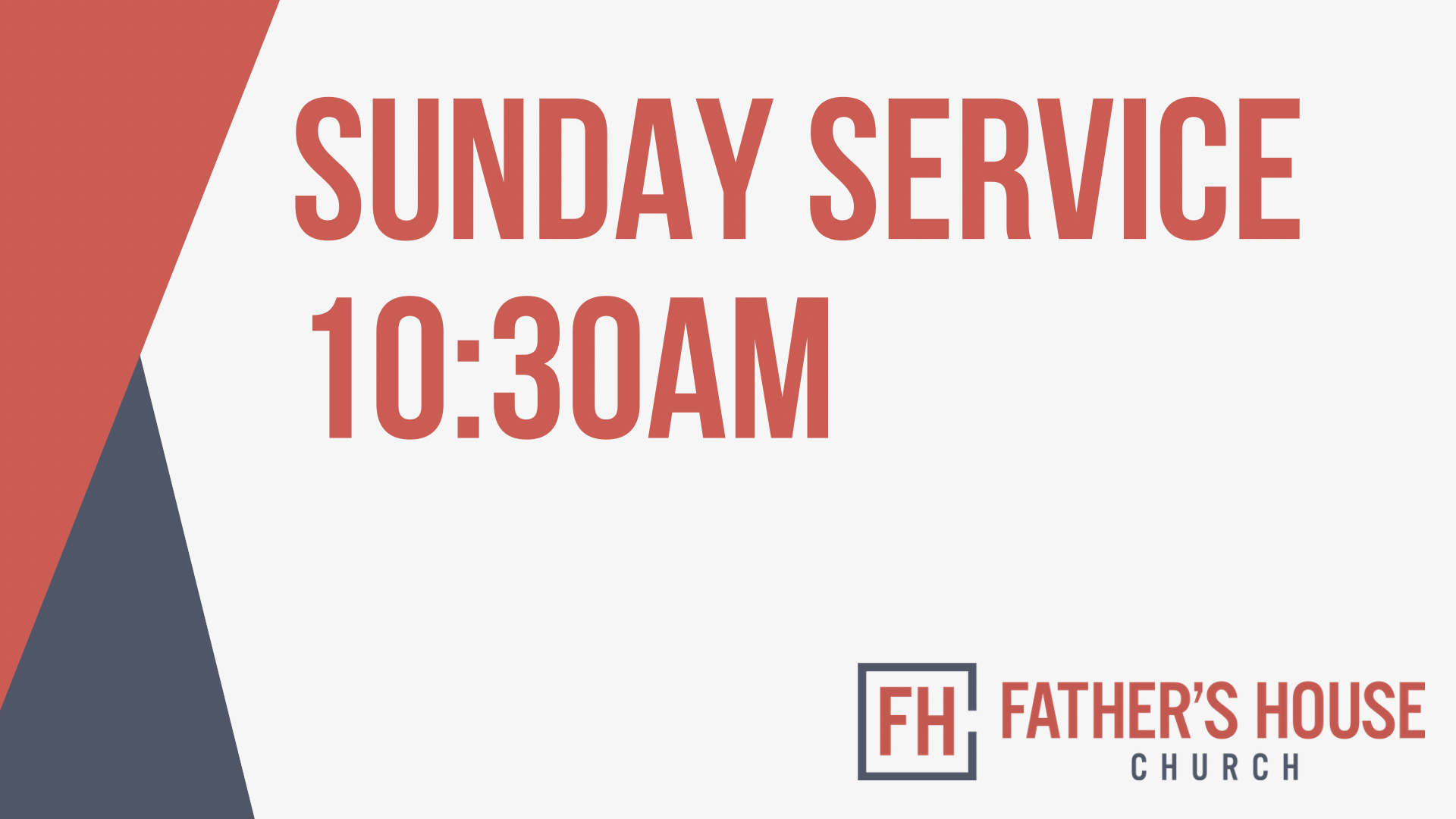 Sunday Morning Service