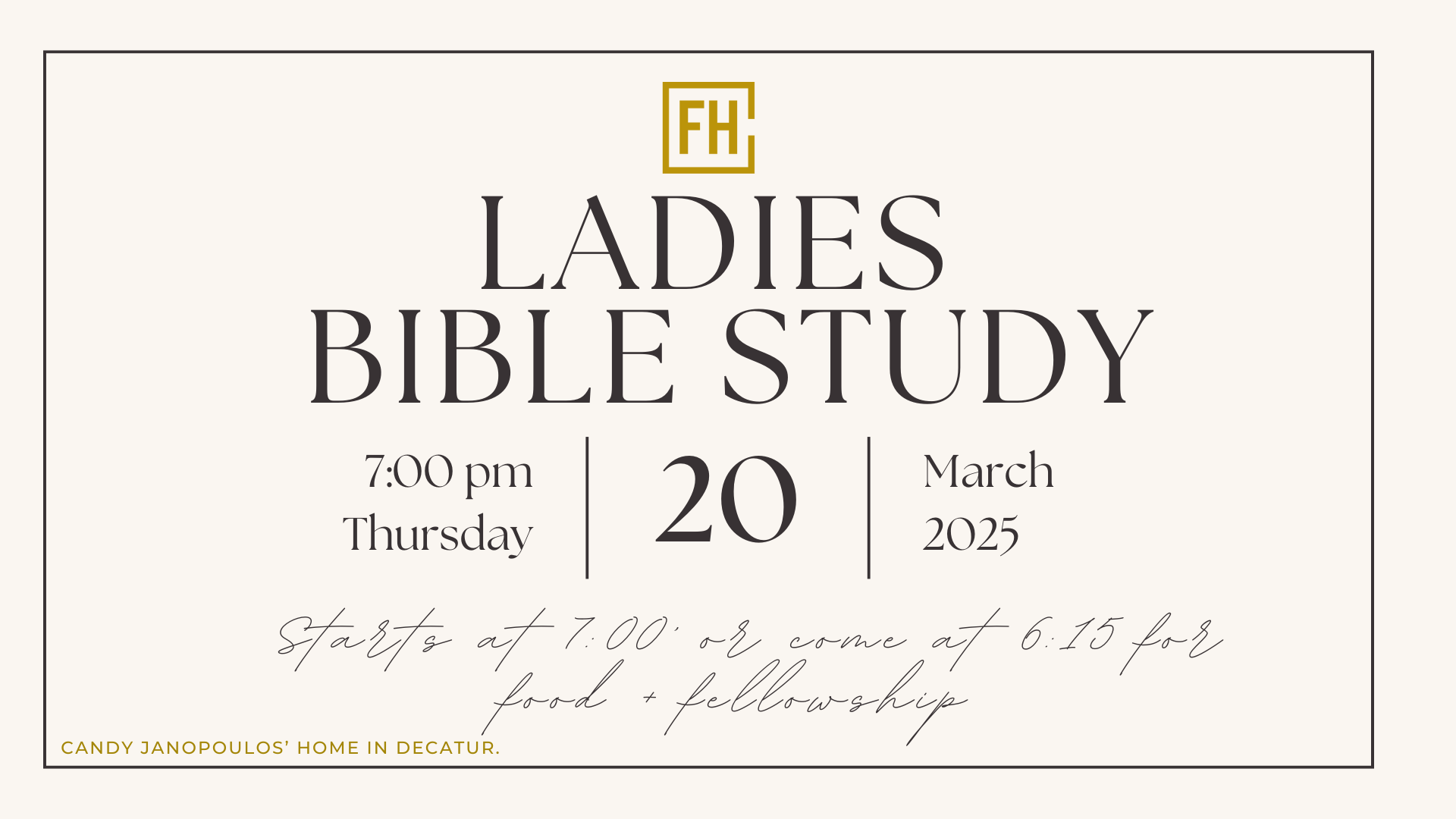 Ladies Bible Study