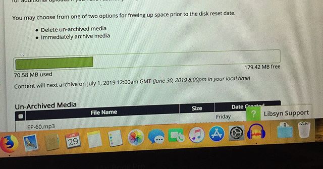 I almost wasn’t able to upload the newest episode of The Mind Unleashed once everything was uploaded I have 12 MB remaining woo but what a kick ass chat we had @ben_patient it was a pleasure https://directory.libsyn.com/episode/index/show/openmindindustries/id/10340576