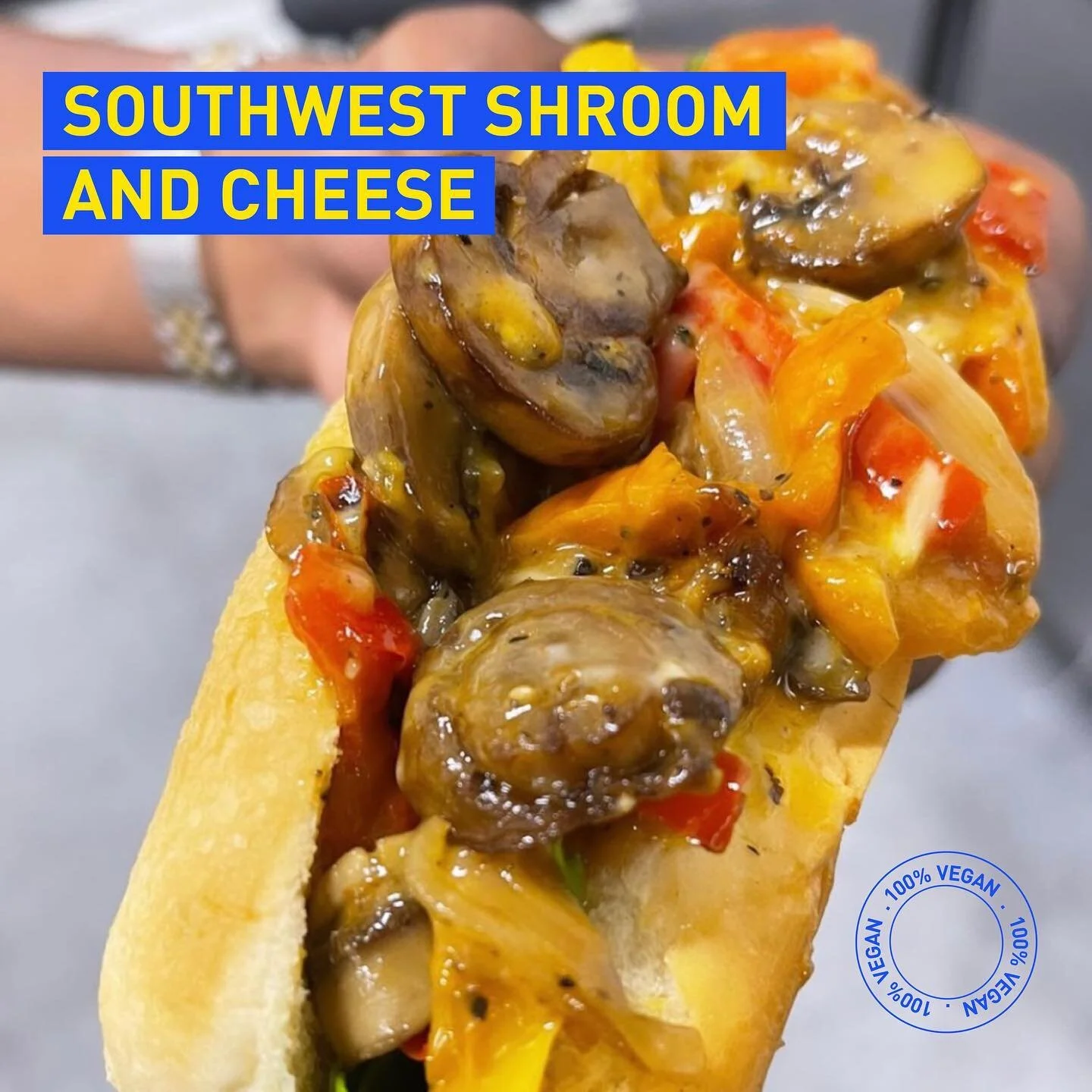 Introducing the Southwest Shroom and Cheese 😋 🤤 swipe ⏩ to see the ingredients!